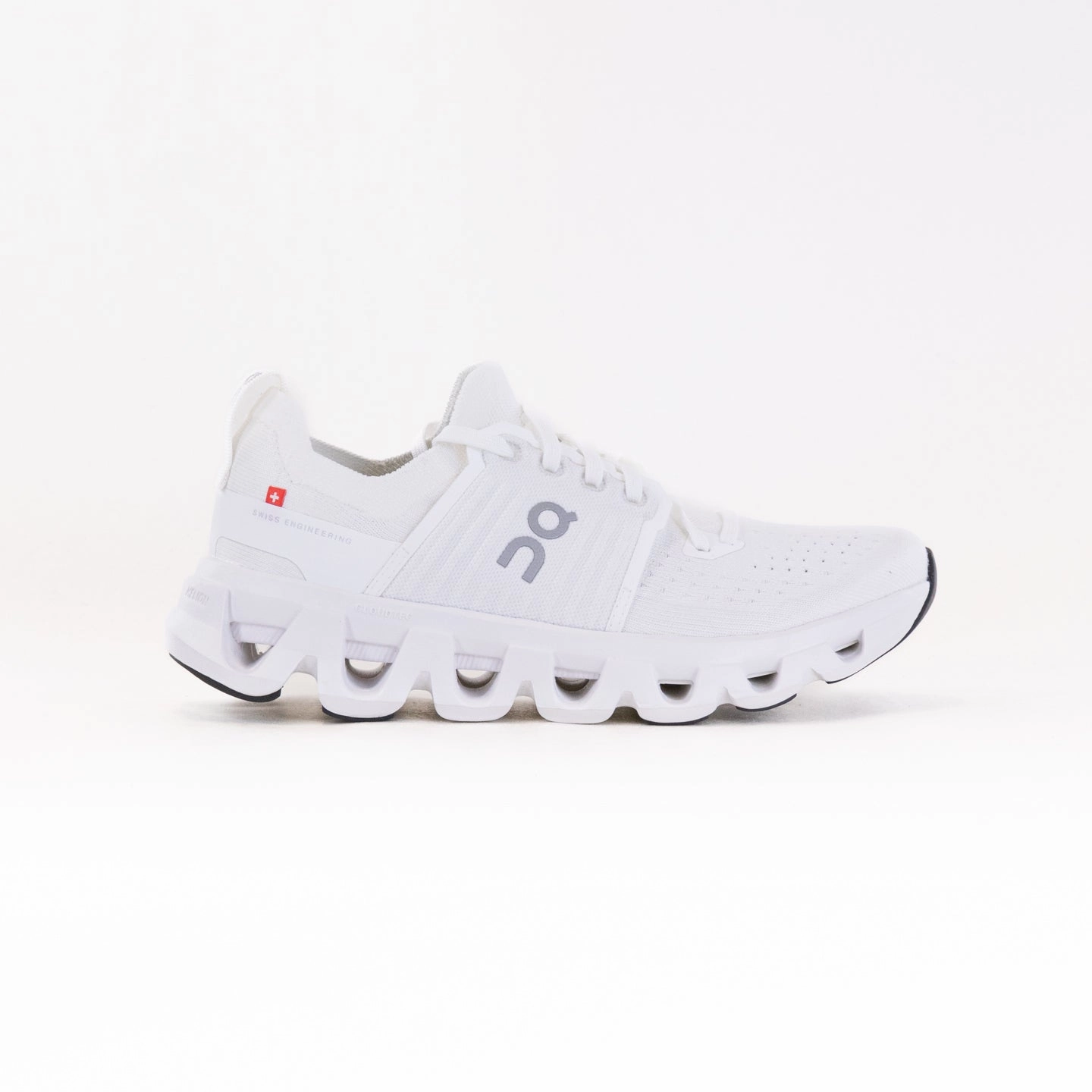 On Cloudswift 4 (Women's) - White/White logo - rhinestoned shoes