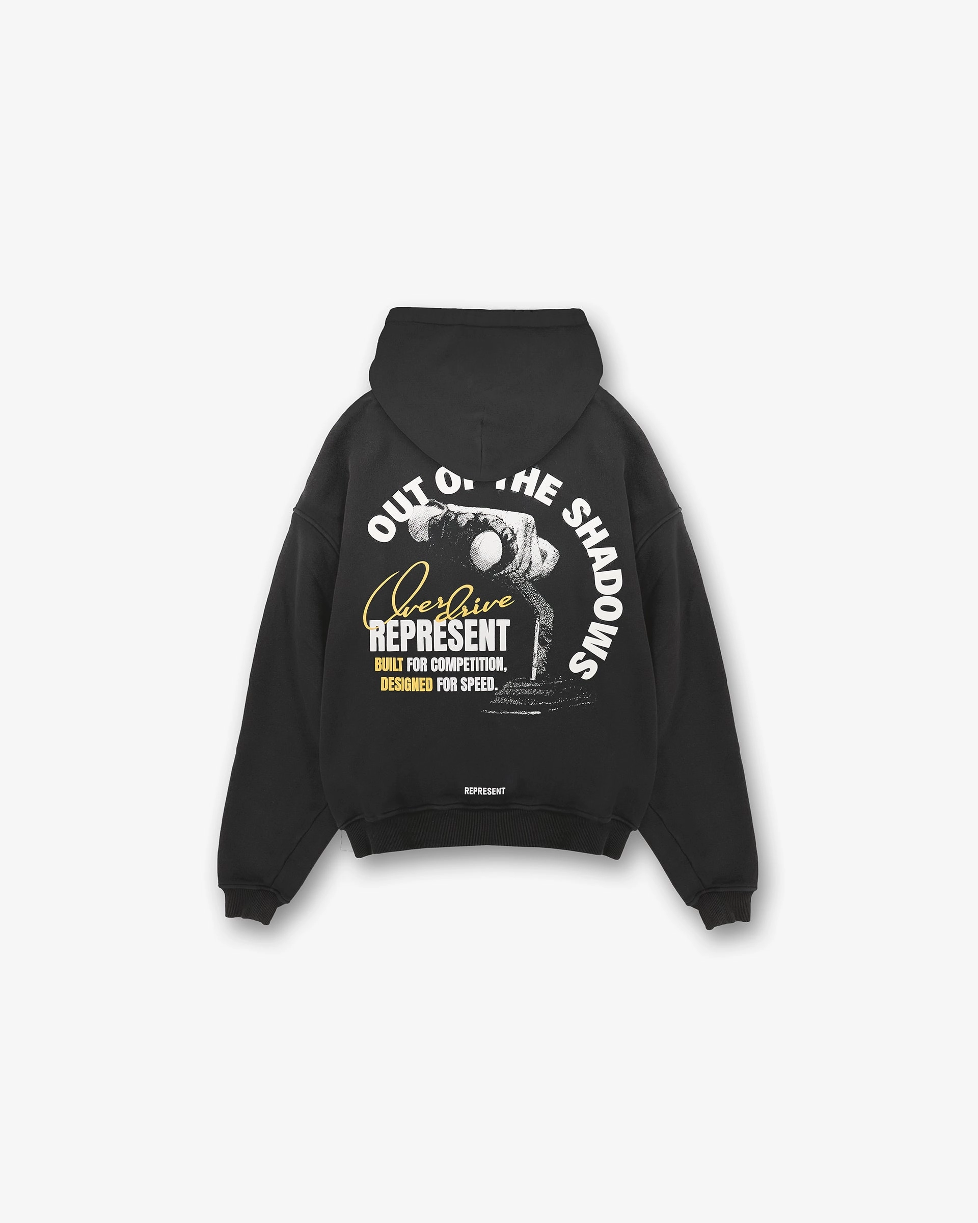 Satin Lining Out Of The Shadows Hoodie - Stained Black