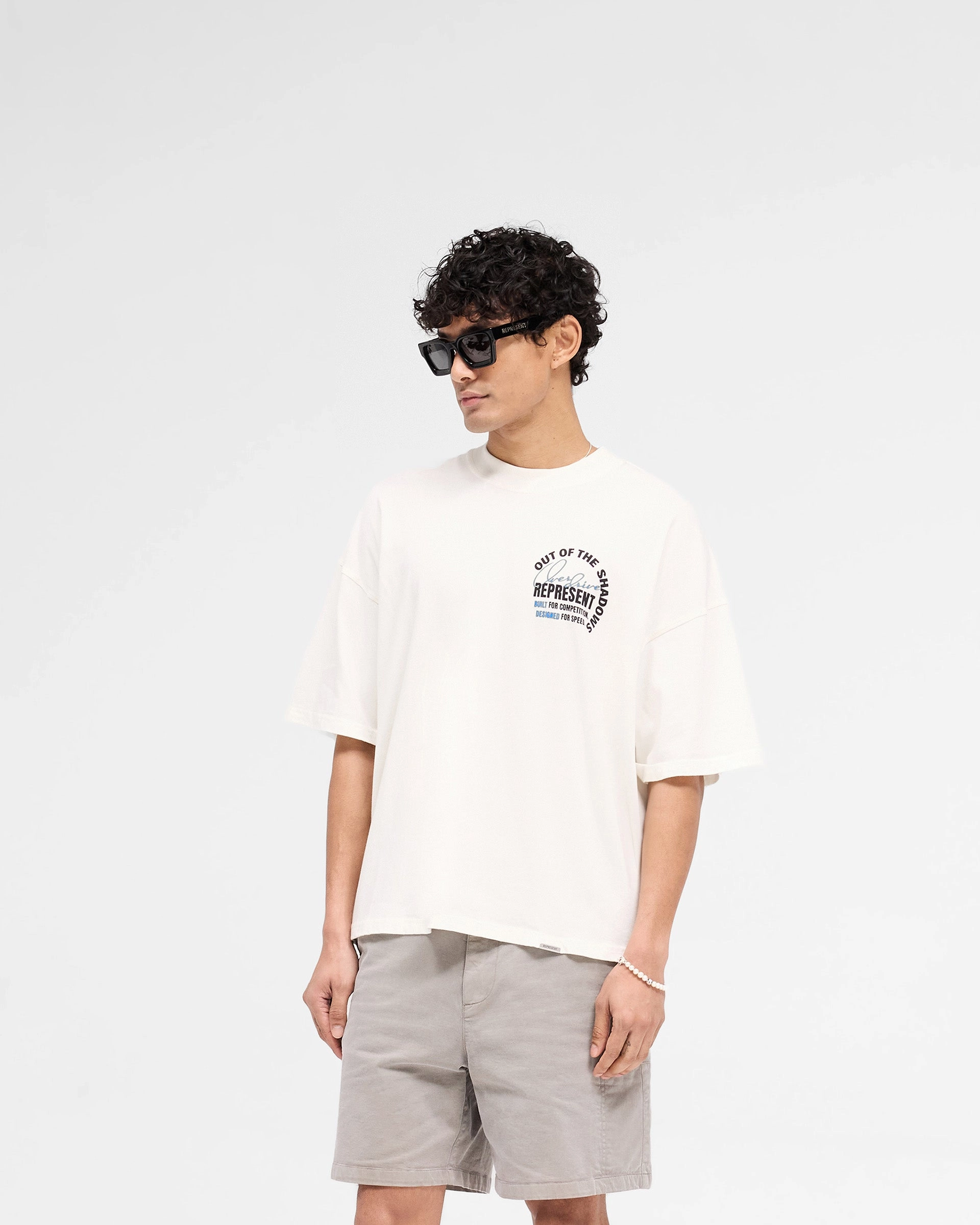 Out Of The Shadows T-Shirt - Flat White Simple Chic Breathable Wear Fit