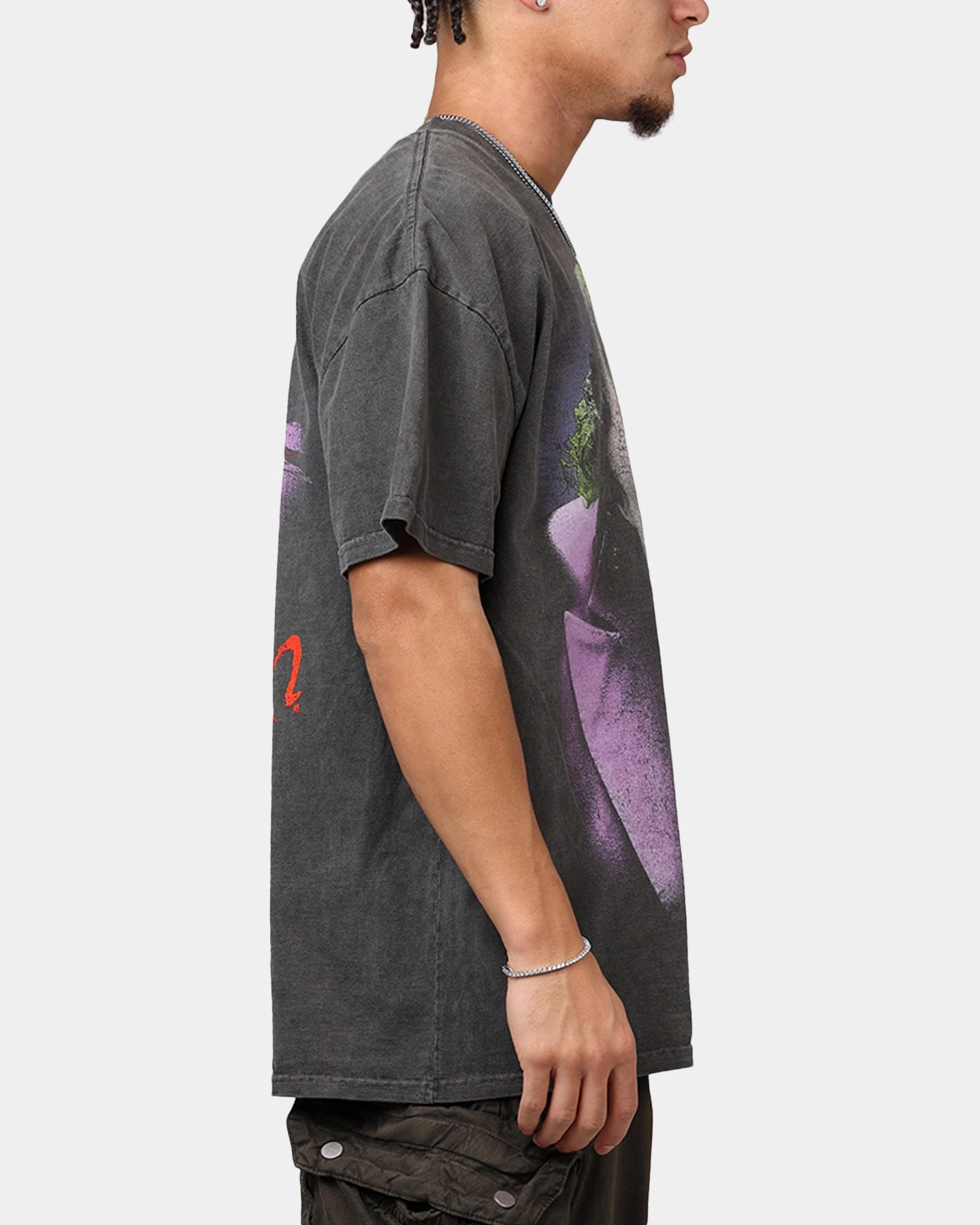 American Thrift X DC Batman The Joker Magic Trick Heavyweight T-Shirt Black Wash Smooth Interior Lining AbrasionResistant Finish