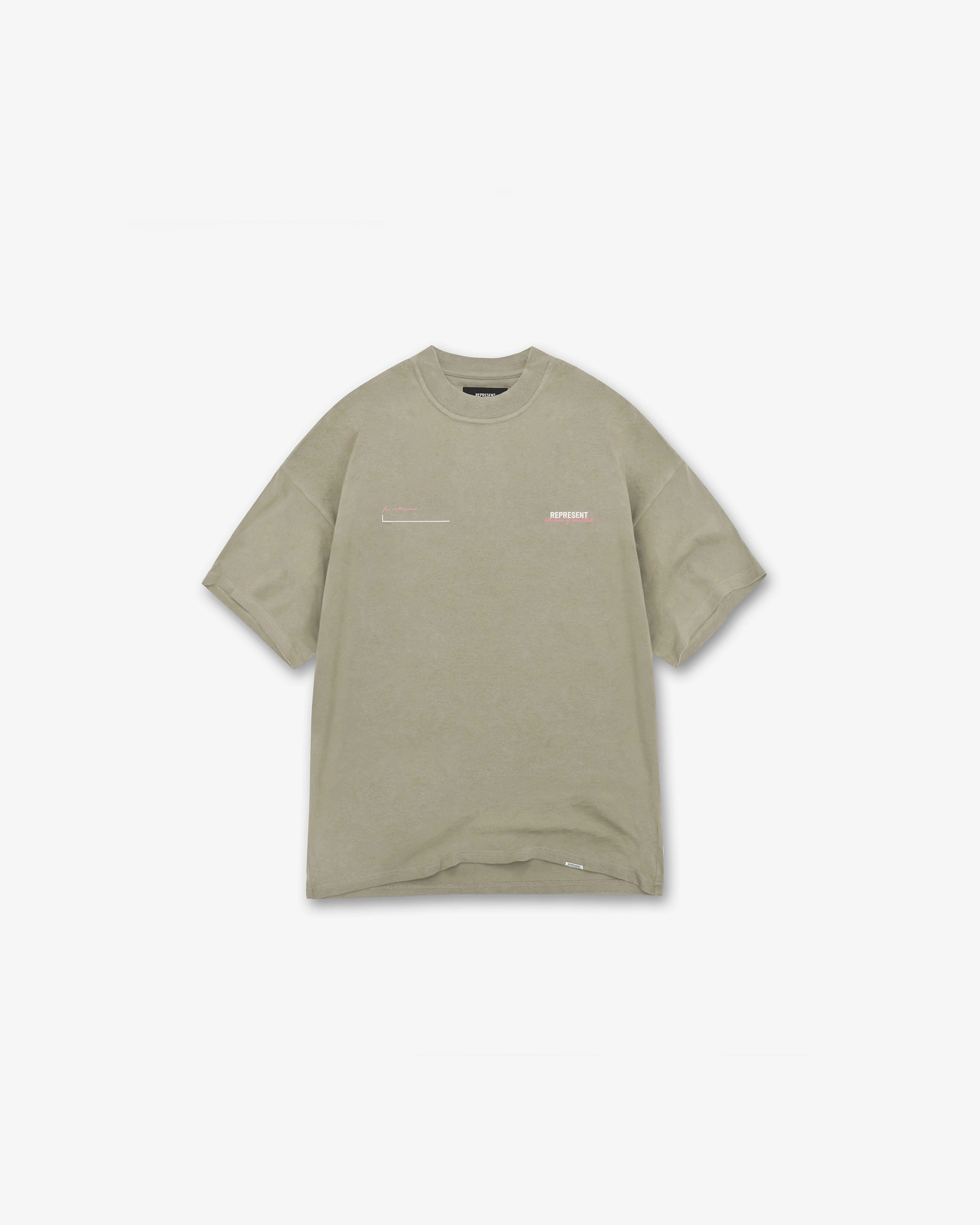 Patron Of The Club T-Shirt - Khaki Pink Comfy Base
