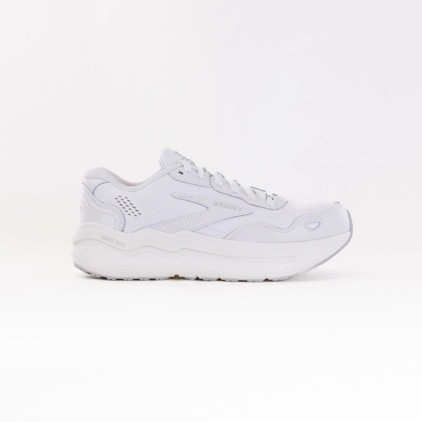 Brooks Ghost Max Leather (Women's) - White/White adaptive - sports