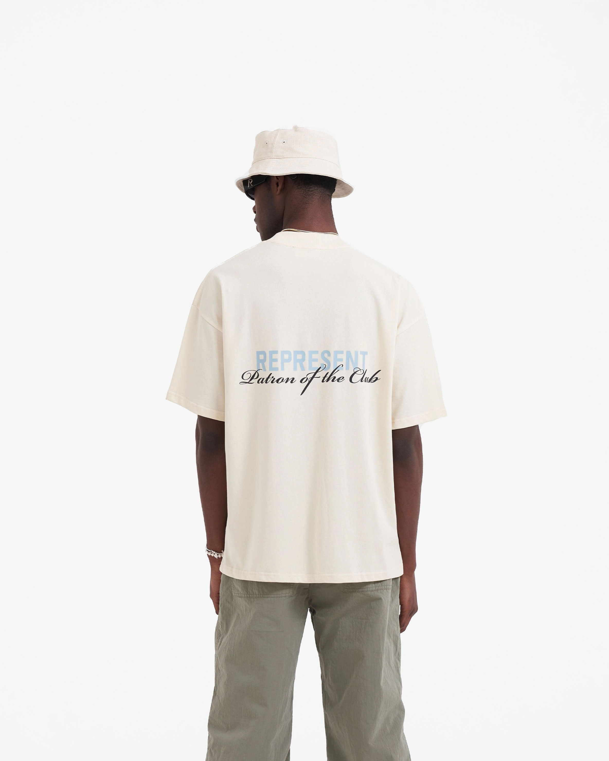 Patron Of The Club T-Shirt - Buttercream Powder Blue Comfortable Weave