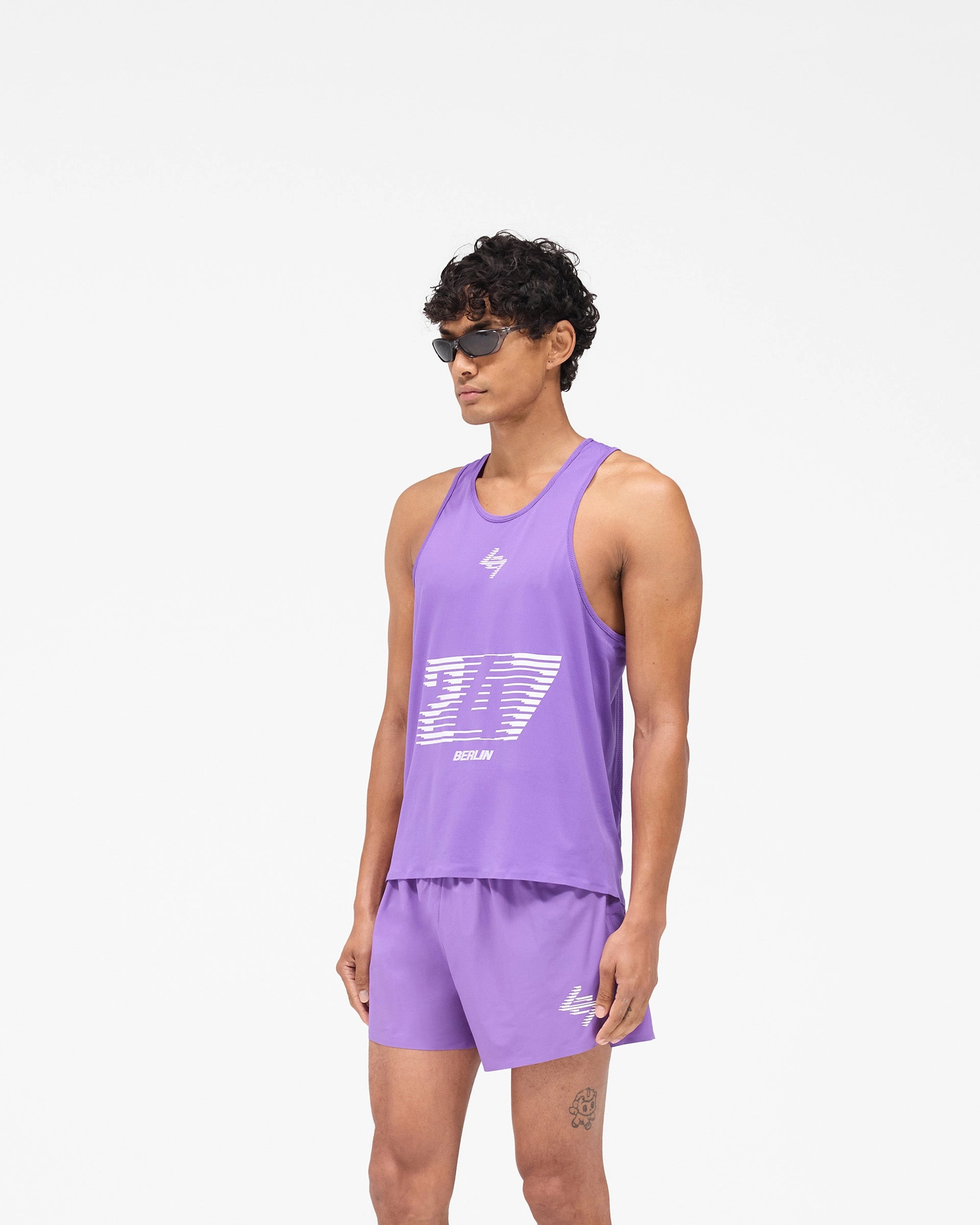 247 Berlin Singlet - Purple Relaxed Fit Design