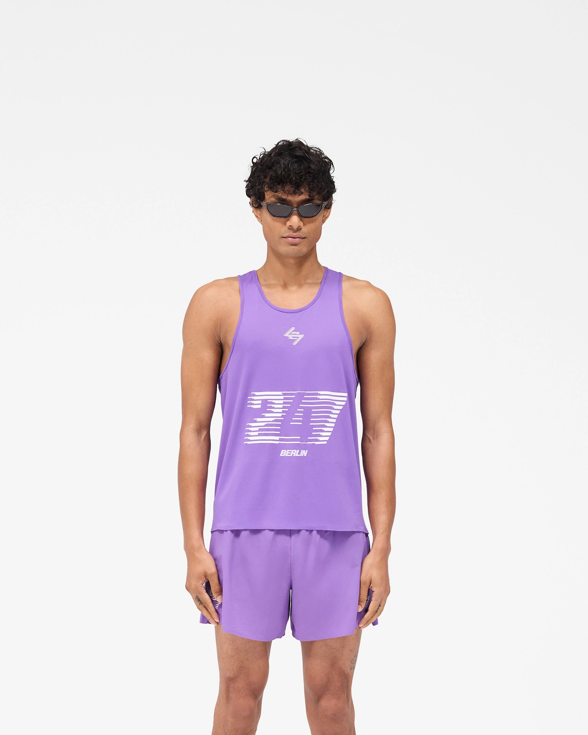 247 Berlin Singlet - Purple Quality Comfort Minimal Style Trend
