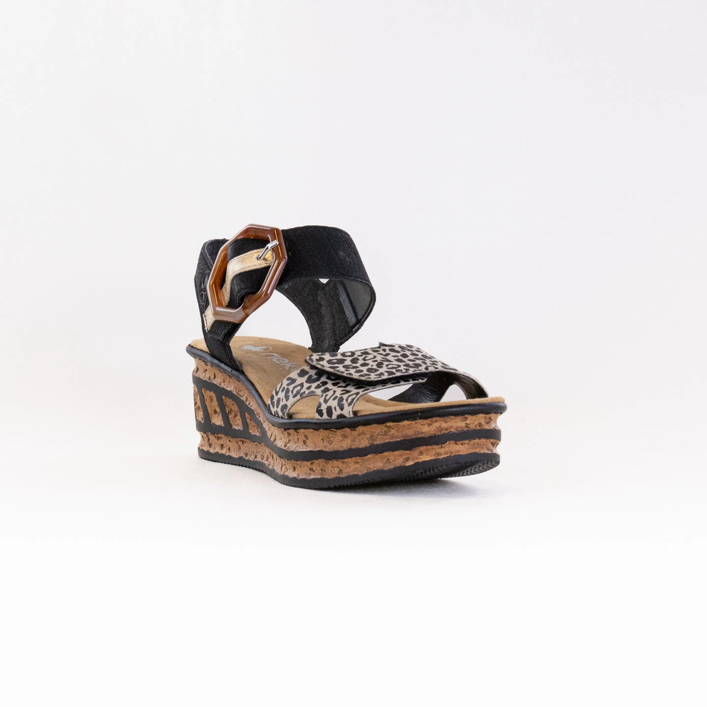 Ventilation Channel Design Daily Walk Rieker Rose 68176 (Women's) - Ginger/Black/Light Gold