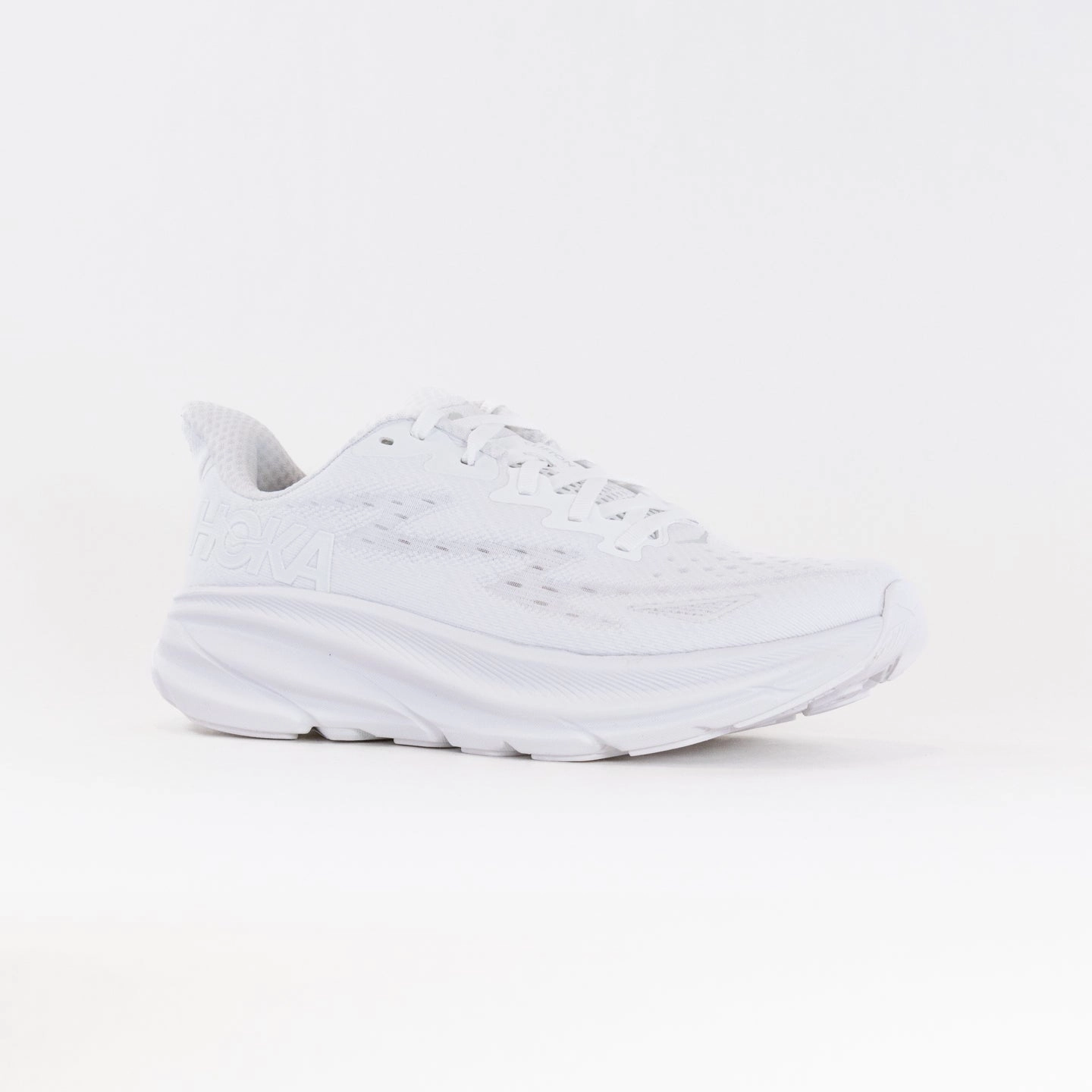 advanced running shoes Hoka Clifton 9 (Women's) - White/White