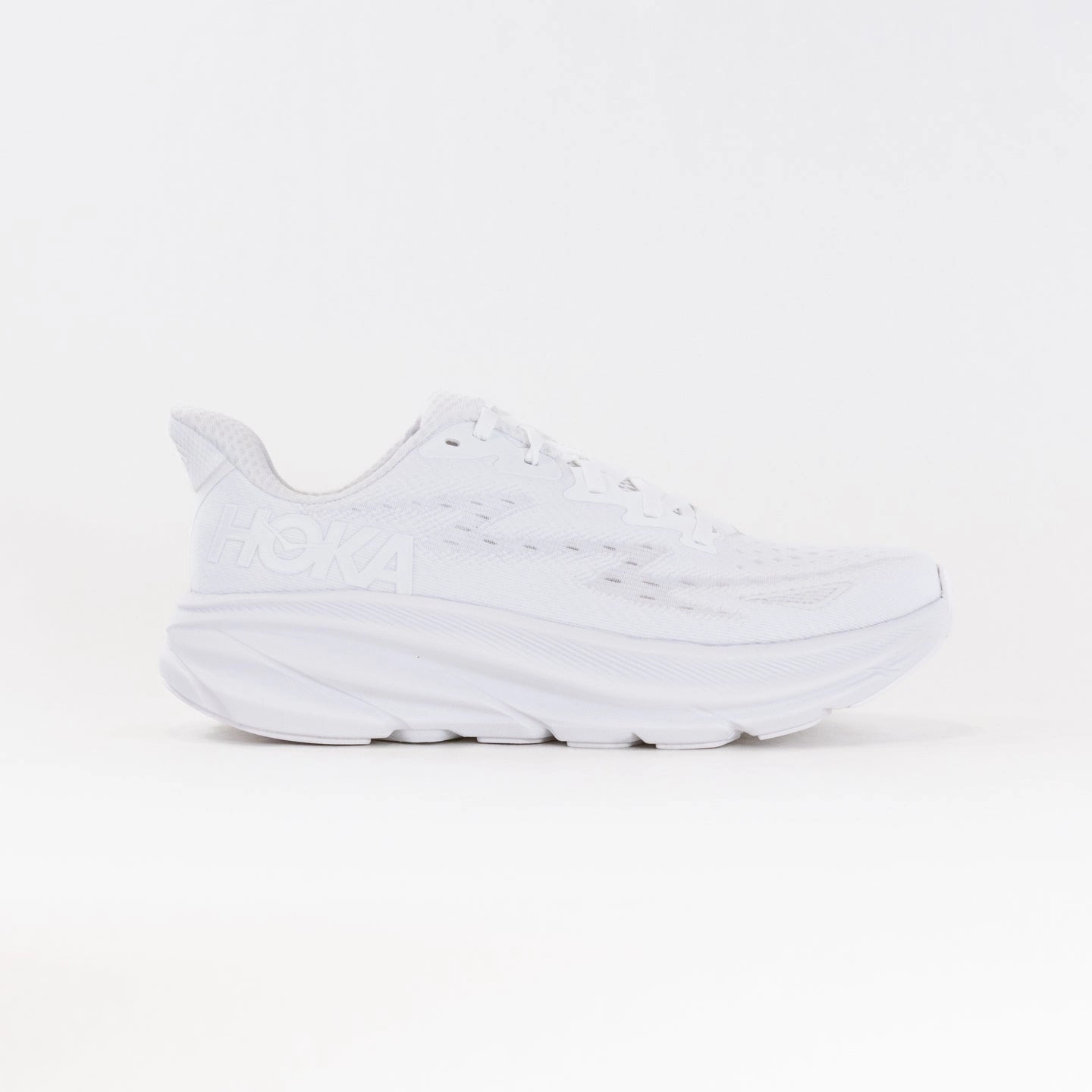 Hoka Clifton 9 (Women's) - White/White Workout clothes