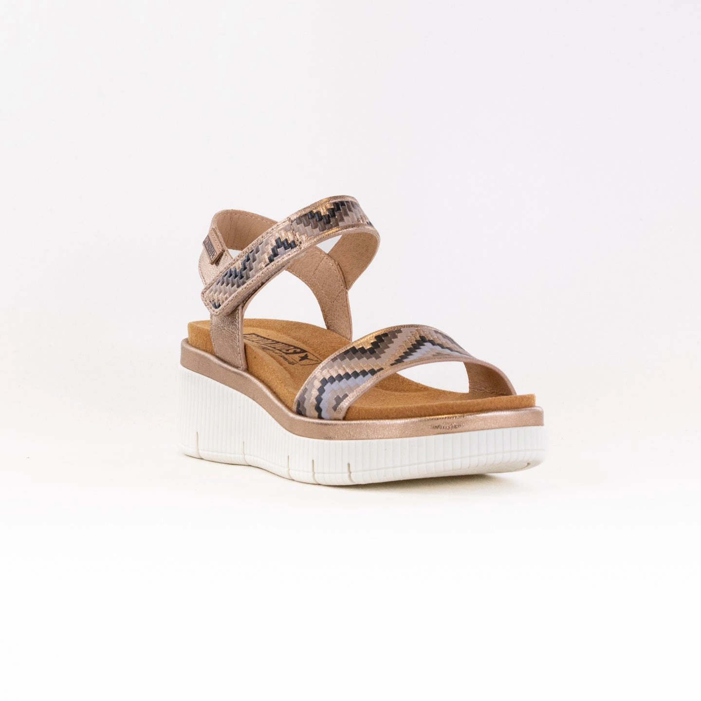 Sporty Comfort Pikolinos Gomera Pattern Wedge Sandal (Women's) - Champagne