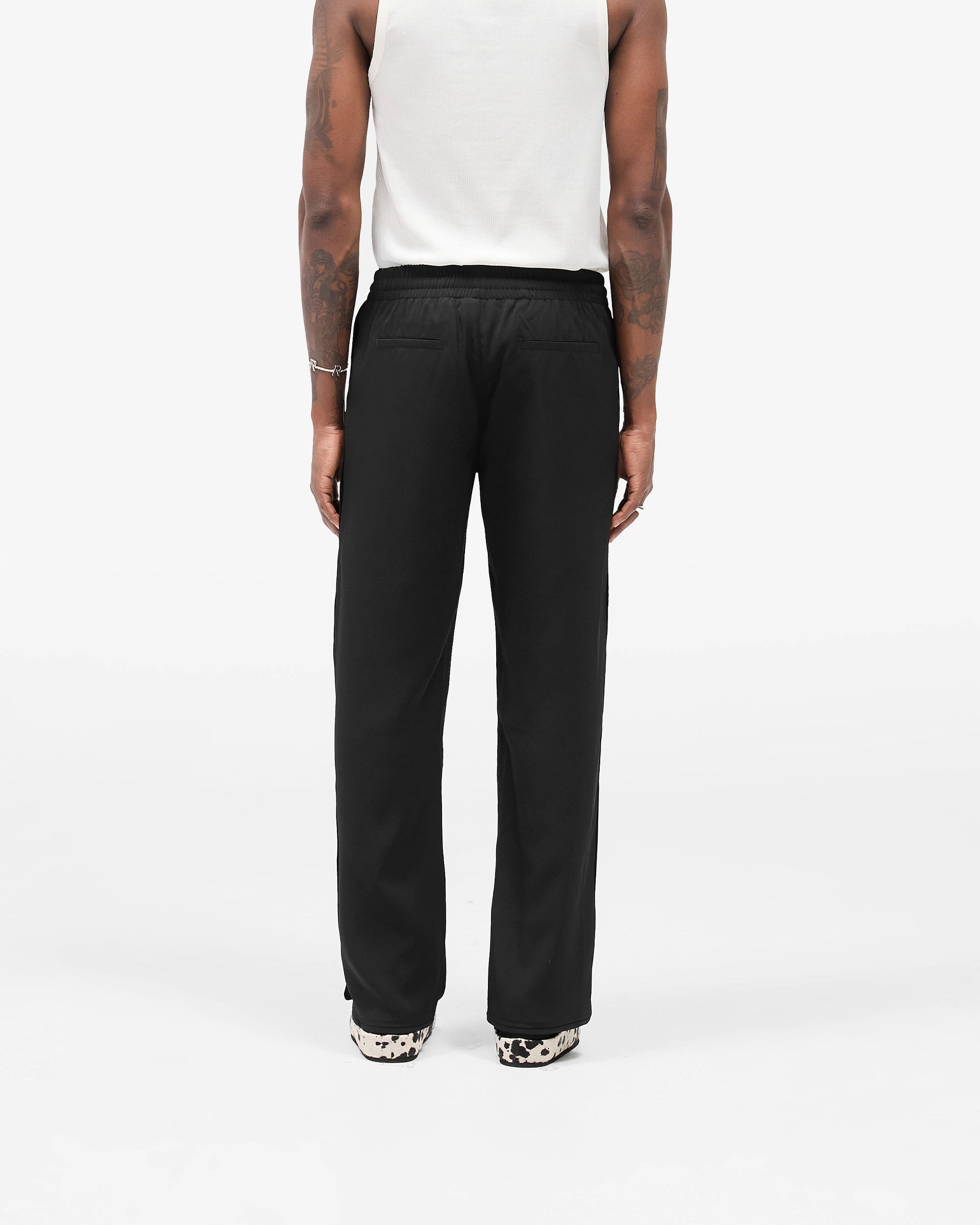 Piped Track Pant - Jet Black Comfy Active DurableConstruction