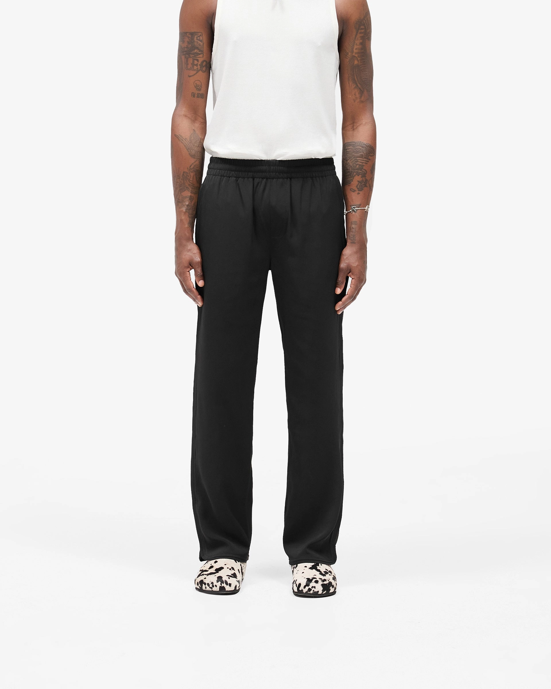 Light Wear Fit Dressy look Piped Track Pant - Jet Black