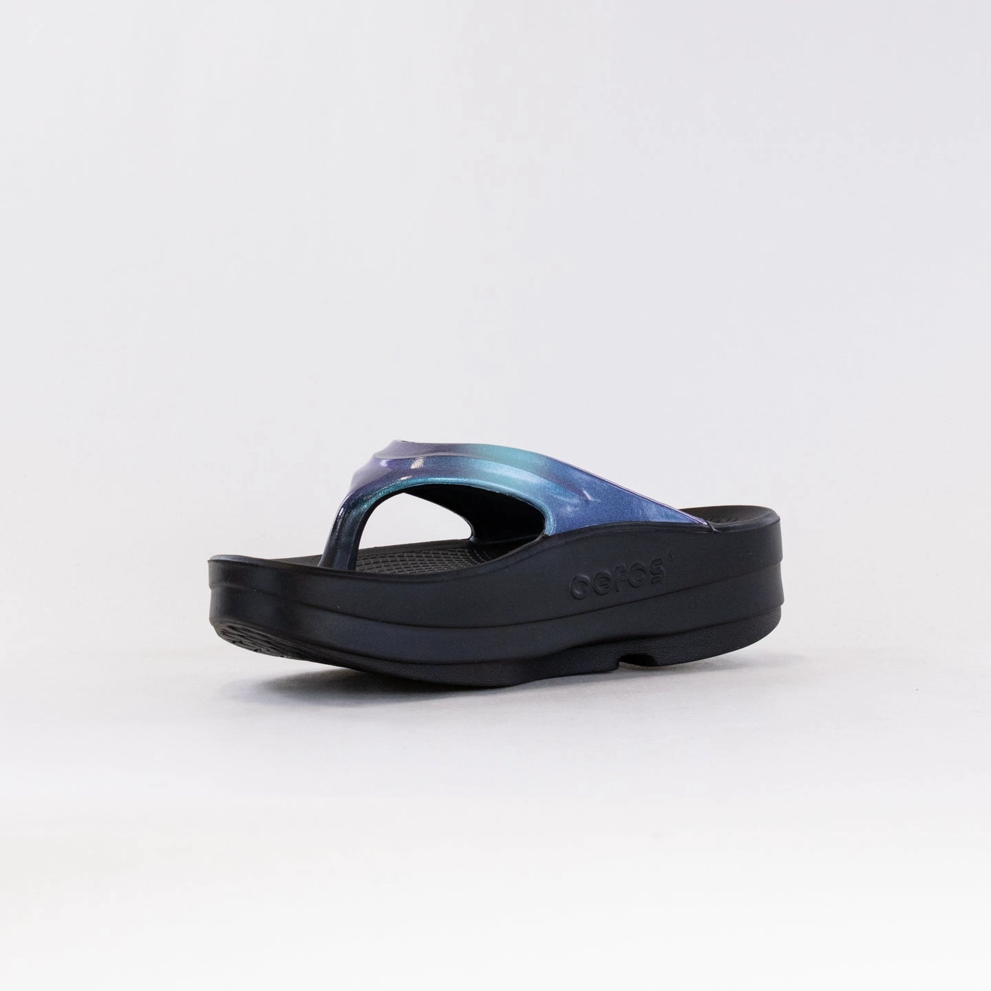 OOFOS OOlala Luxe Platform (Women's) - Atlantis flat sandals