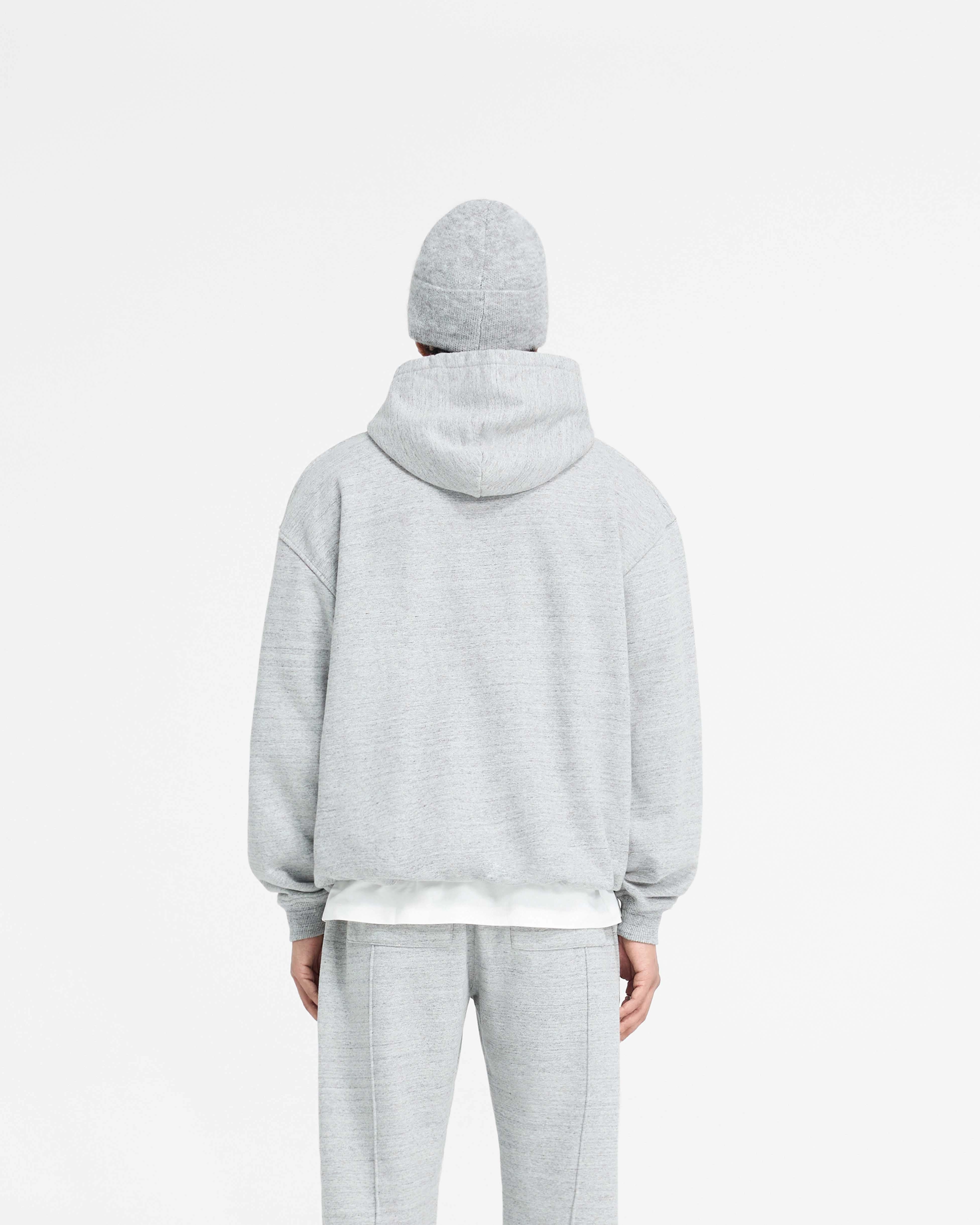 England Applique Hoodie - Grey Marl Quick Layer