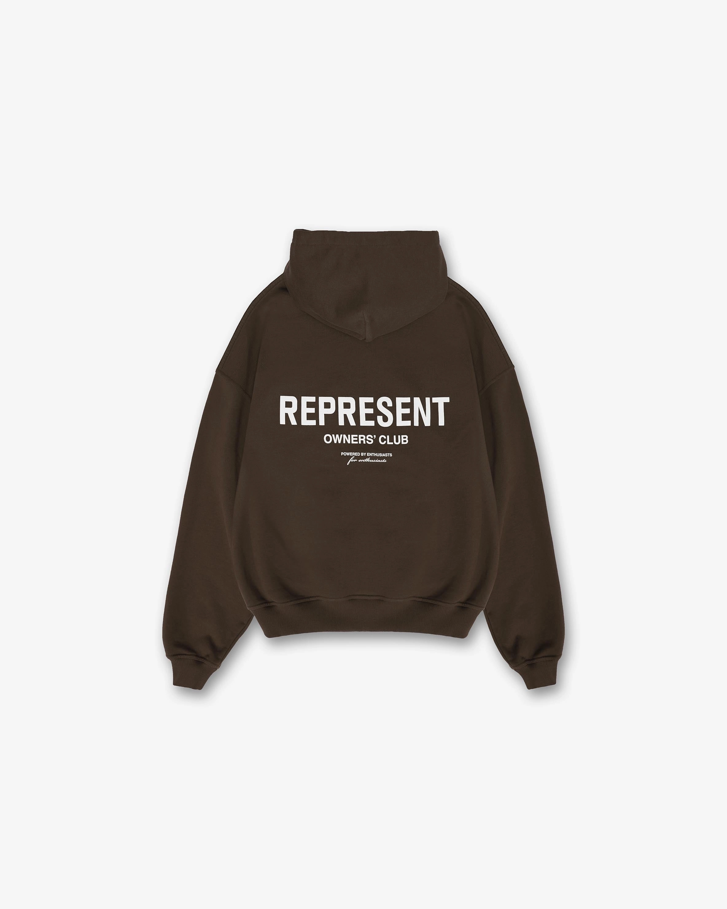 spring holiday Streetwear Fan Represent Owners Club Hoodie - Brown