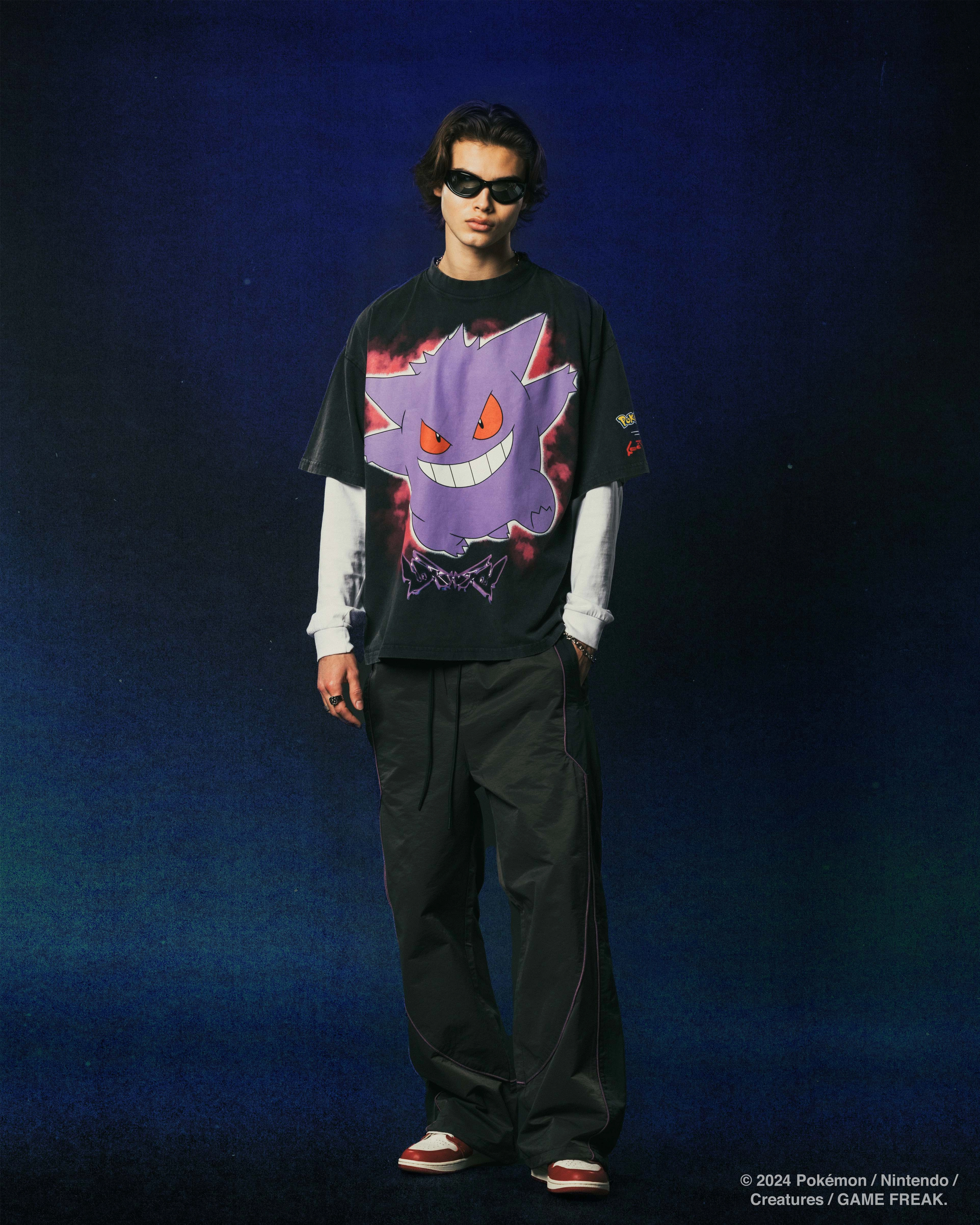 Circular Knit Technique Pok??mon By Loiter Gengar Premium T-Shirt Black