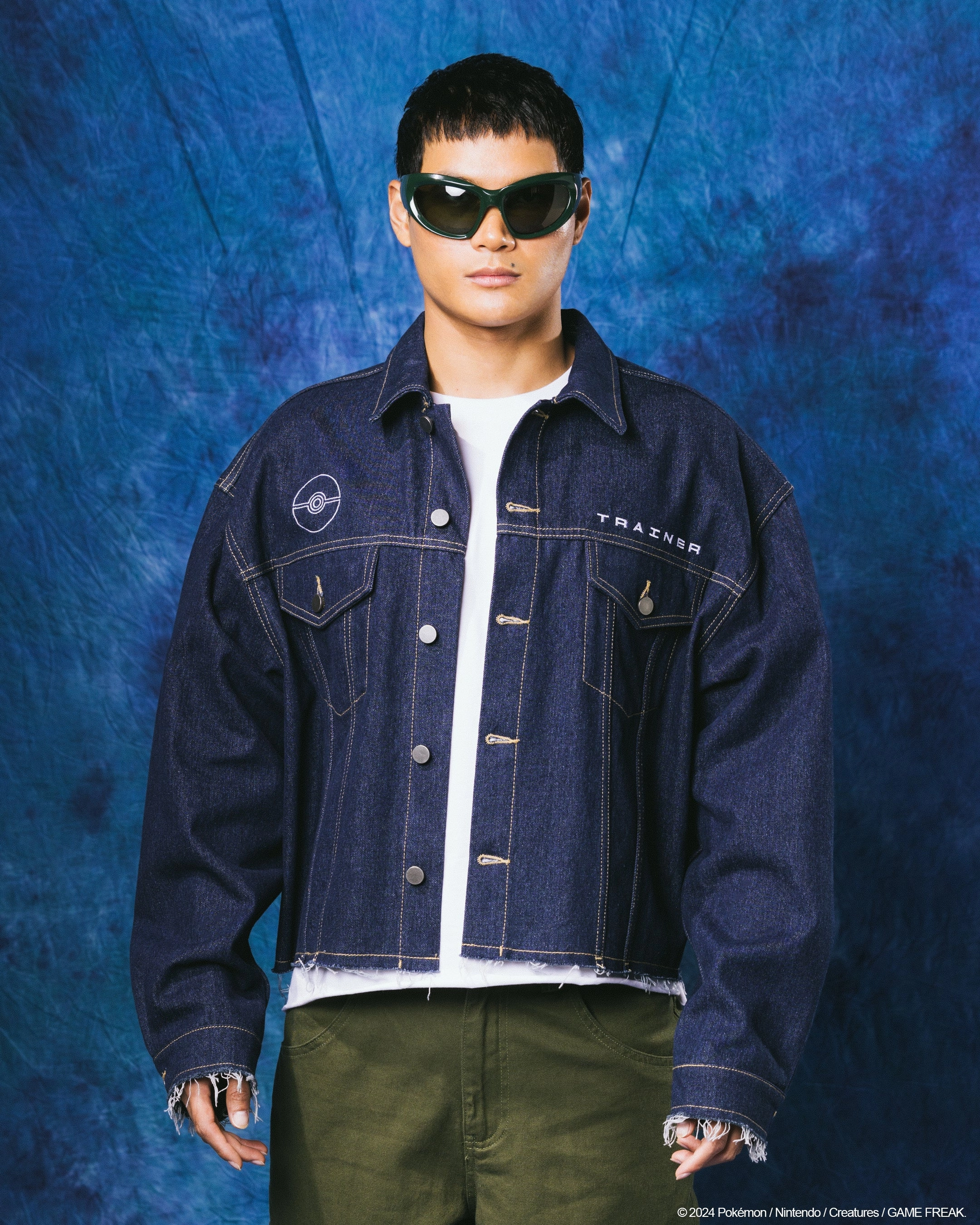 Pok??mon By Loiter Pikachu Denim Jacket Indigo Clean Jacket Detail