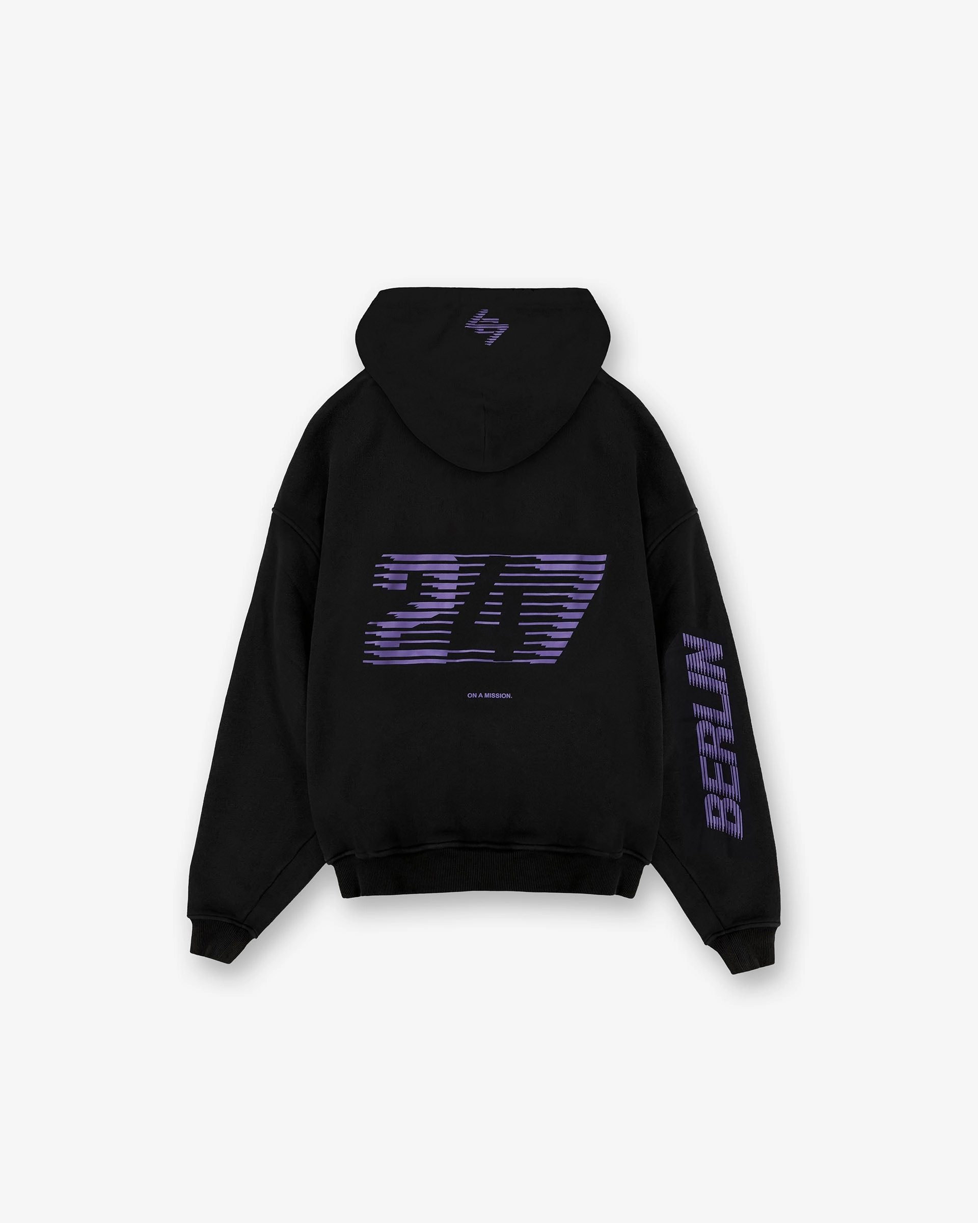 College Wear 247 Berlin Hoodie - Black Purple