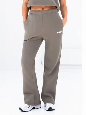 Cloud Print Wide Leg Sweatpants - Safari Green TaglessDesign