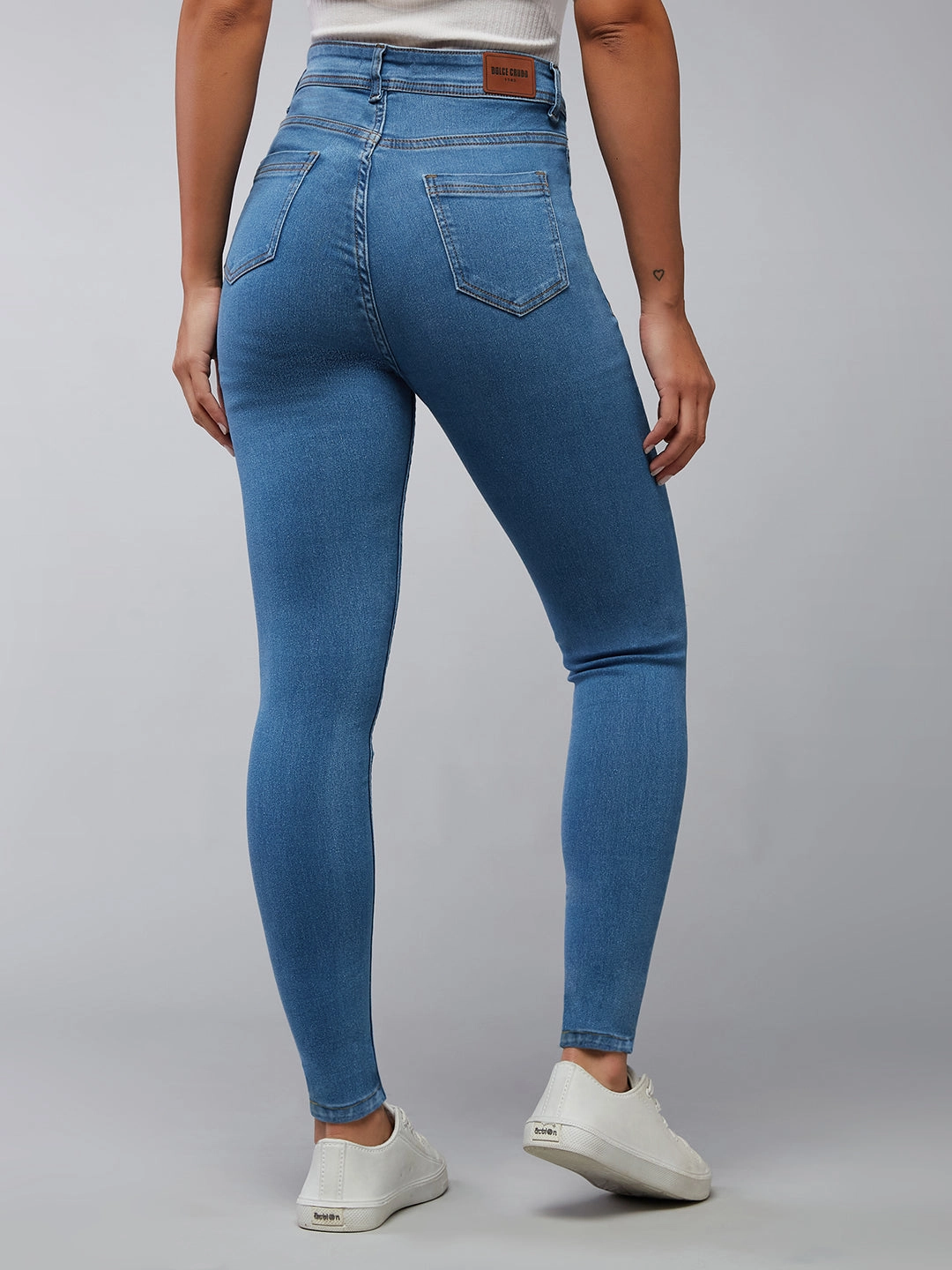 CHASEstretch? Blue Skinny High-Rise Distressed Denim Jeans Casual Classic Classic Item