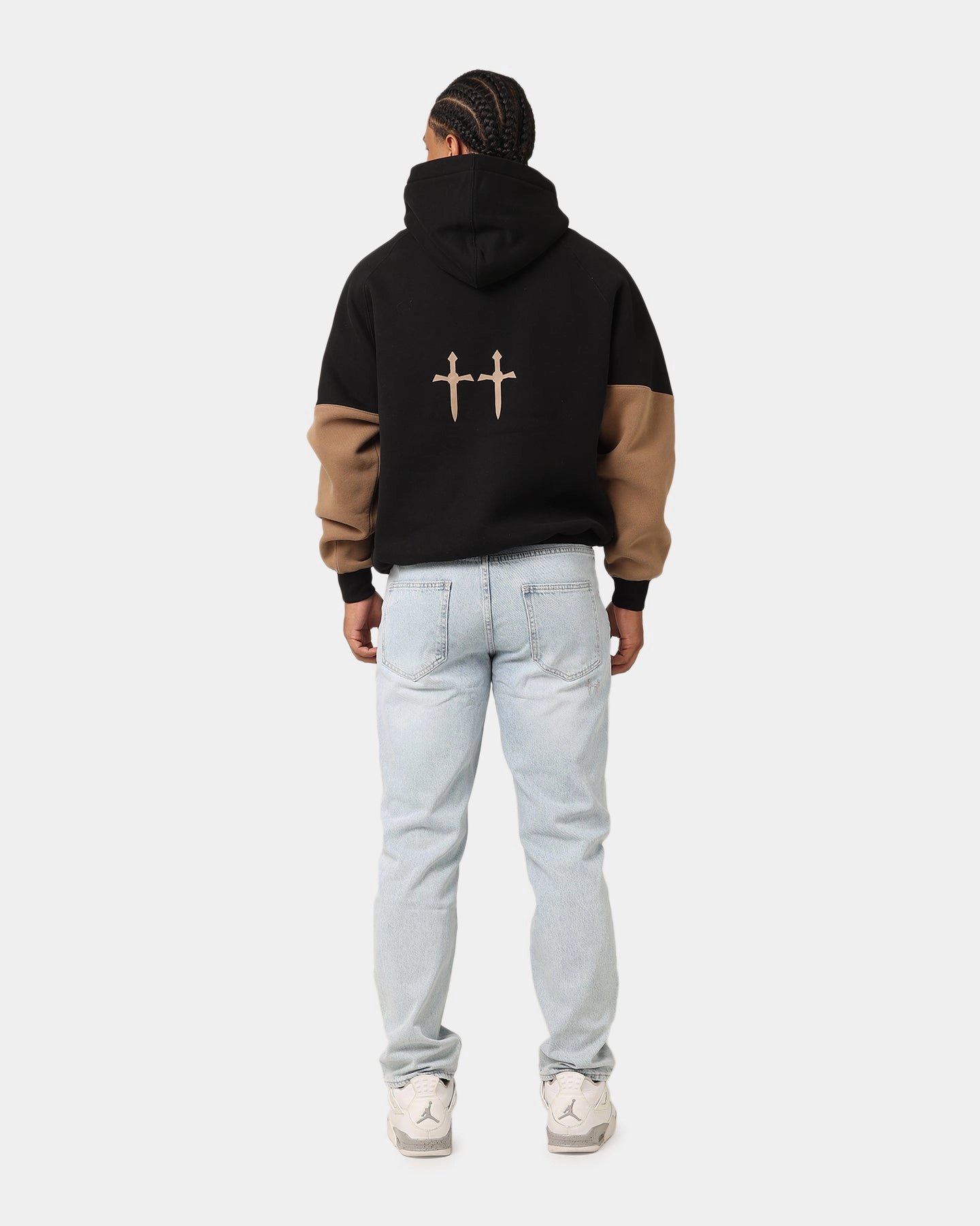 Breathable Linen Blend Saint Morta First Issue Hoodie Black/Tan
