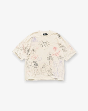 Wool combination Legacy T-Shirt - Buttercream