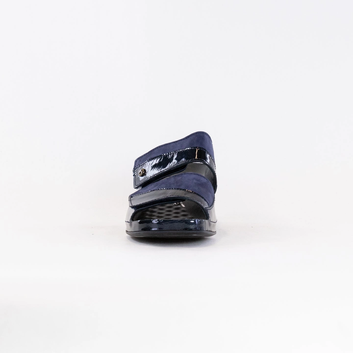 Classic Summer Shoes Vital Joy Mule Sandal (Women's) - Apache Blue Nubuck/Patent Leather