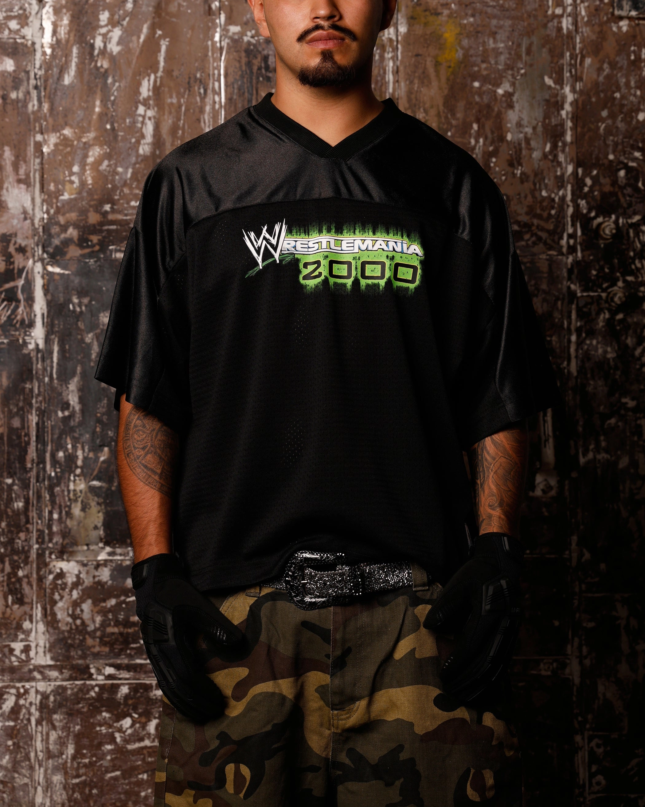 SweatAbsorbent Loiter X WWE Wrestle Mania Training Jersey Black