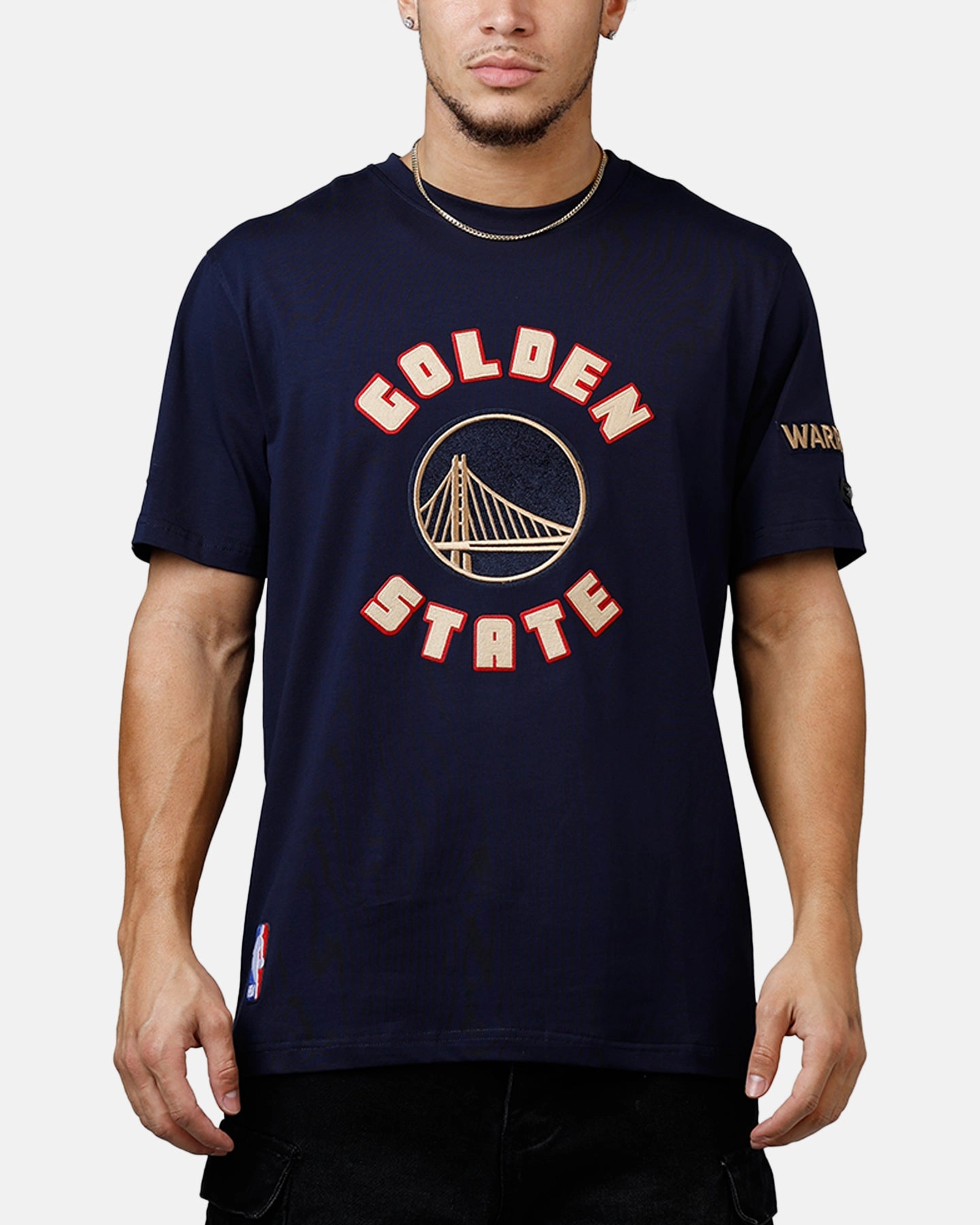 Flexible Knit Blend Stylish T-shirt Pro Standard Golden State Warriors City 24-25 Season T-Shirt Navy