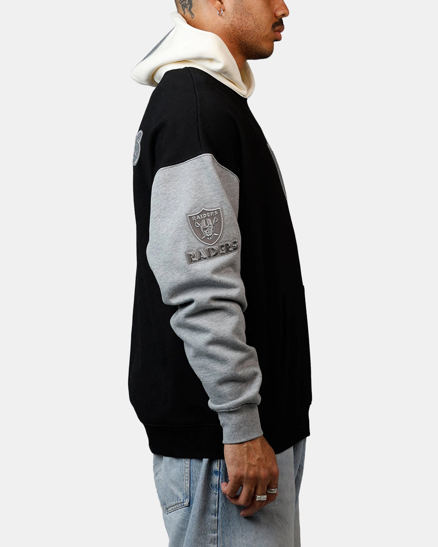 DurableBlend Pro Standard Las Vegas Raiders Reverse French Terry Hoodie Black/Grey