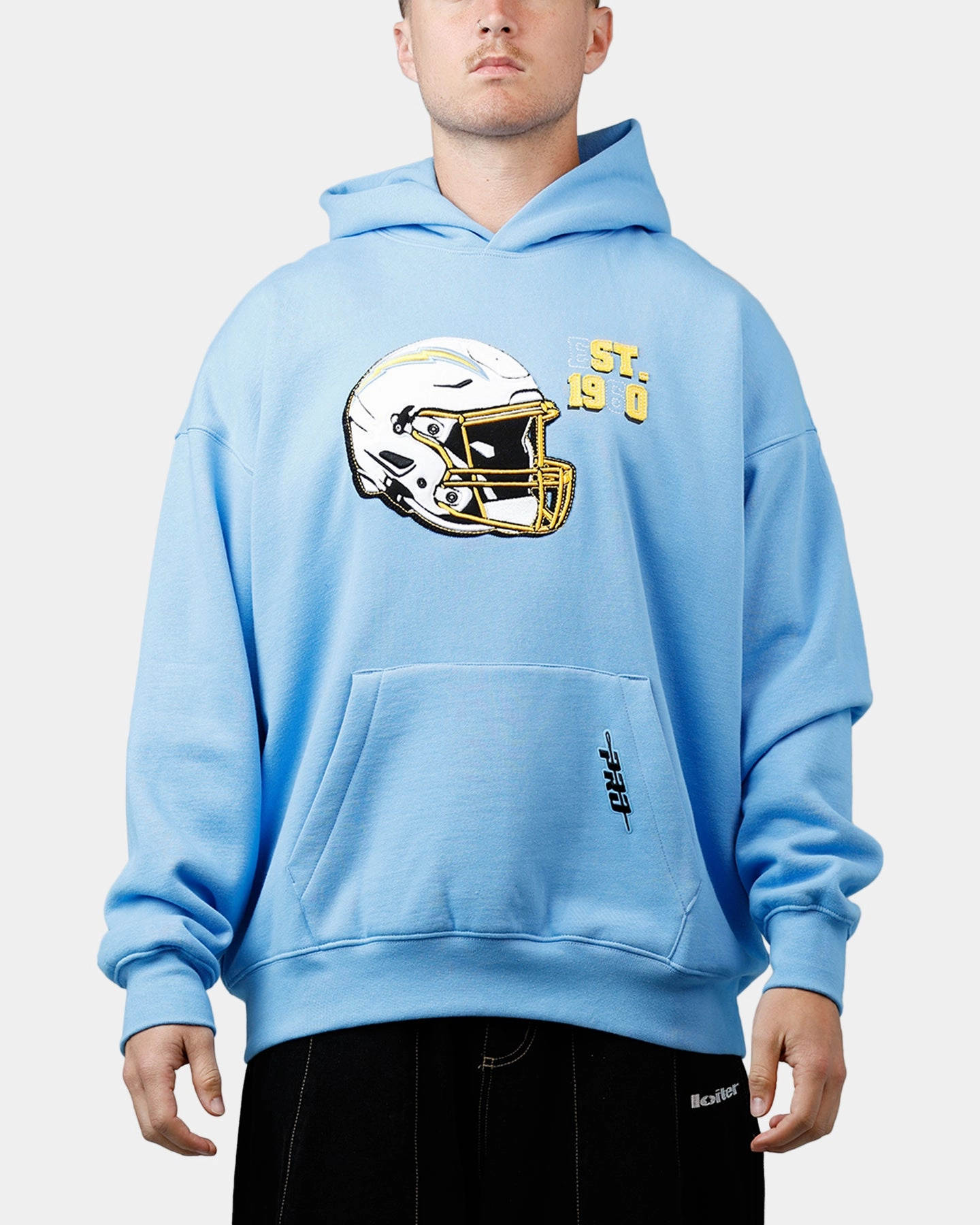Pro Standard Los Angeles Chargers Kickoff Hoodie Powder Blue Bamboo Fiber Fabric