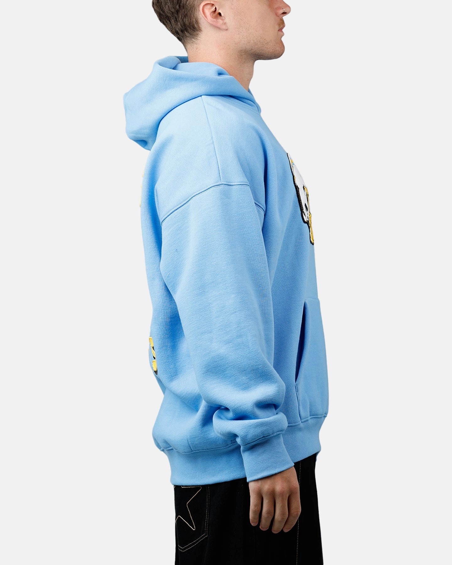 Double Layered Hem Reinforcement Pro Standard Los Angeles Chargers Kickoff Hoodie Powder Blue
