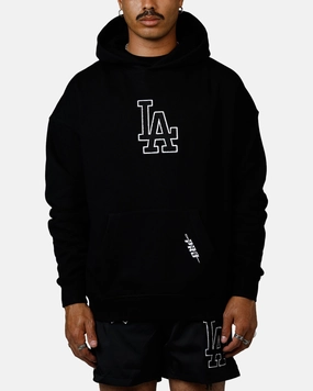 Pro Standard Los Angeles Dodgers Chenille Hoodie Black Thermal Regulating Fabric FadeResistant Dye