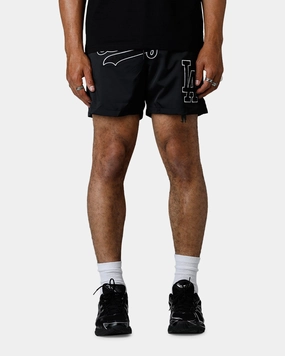 Ventilated Mesh Lining Pro Standard Los Angeles Dodgers Chenille Shorts Black