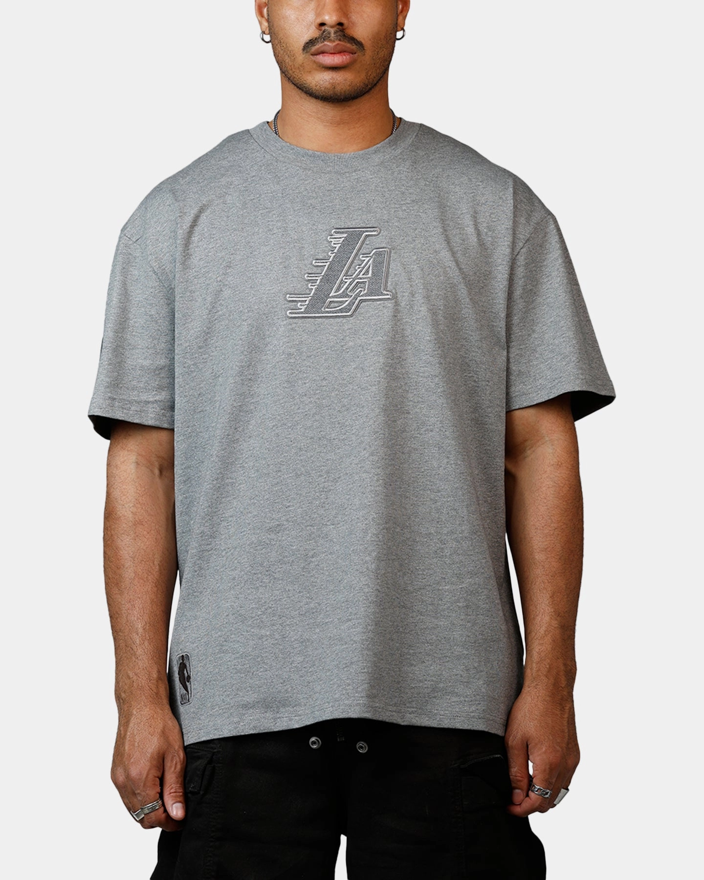 AntiPilling Finish Pro Standard Los Angeles Lakers Reverse French Terry T-Shirt Grey