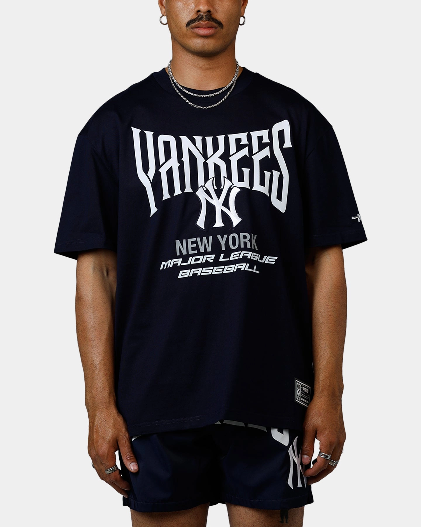 Pro Standard New York Yankees City Tour 2.0 T-Shirt Navy LongLastingDurability Two Tone Weave