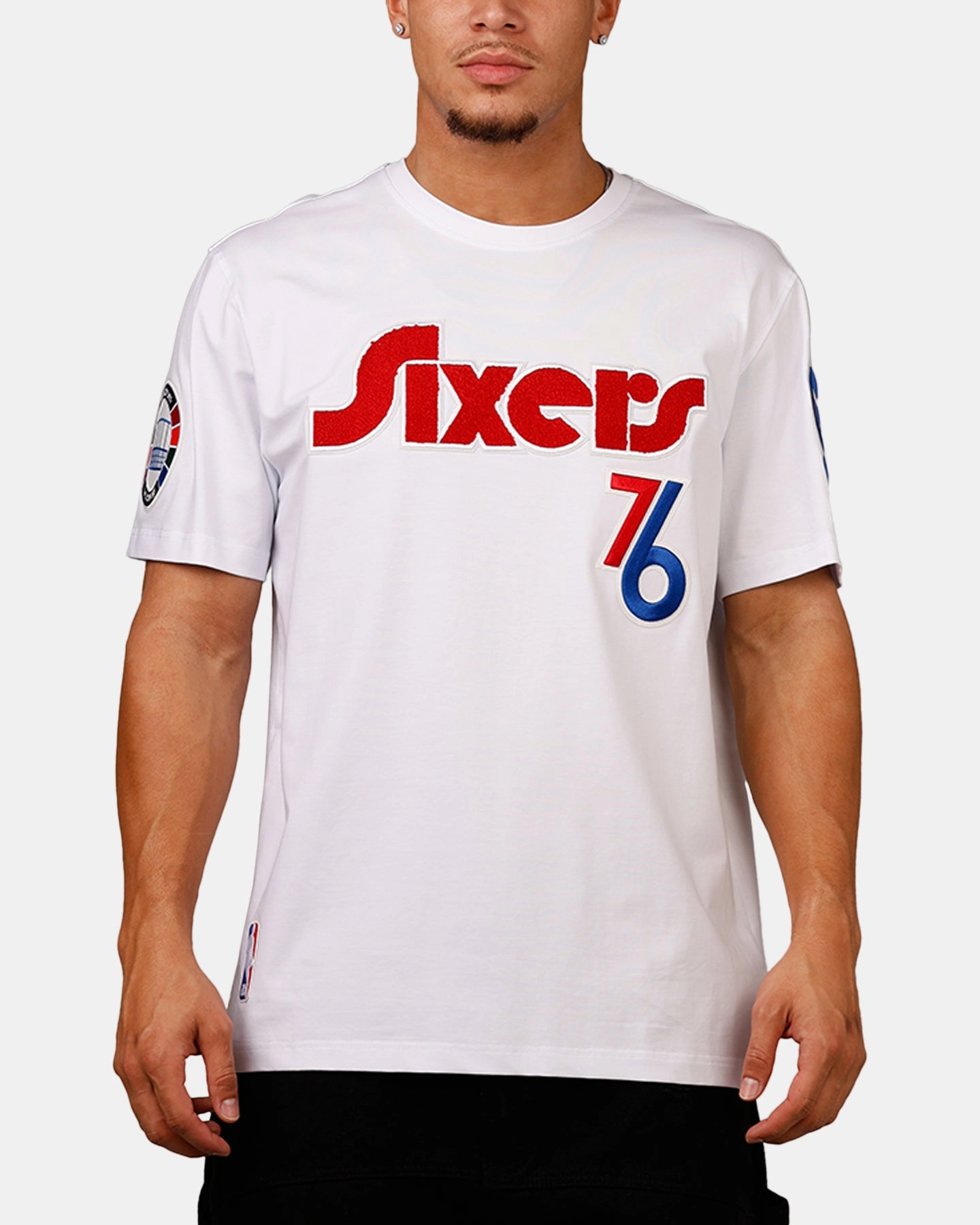 Stretch Waistband Design High Density Weave Pro Standard Philadelphia 76ers City 24-25 Season T-Shirt White