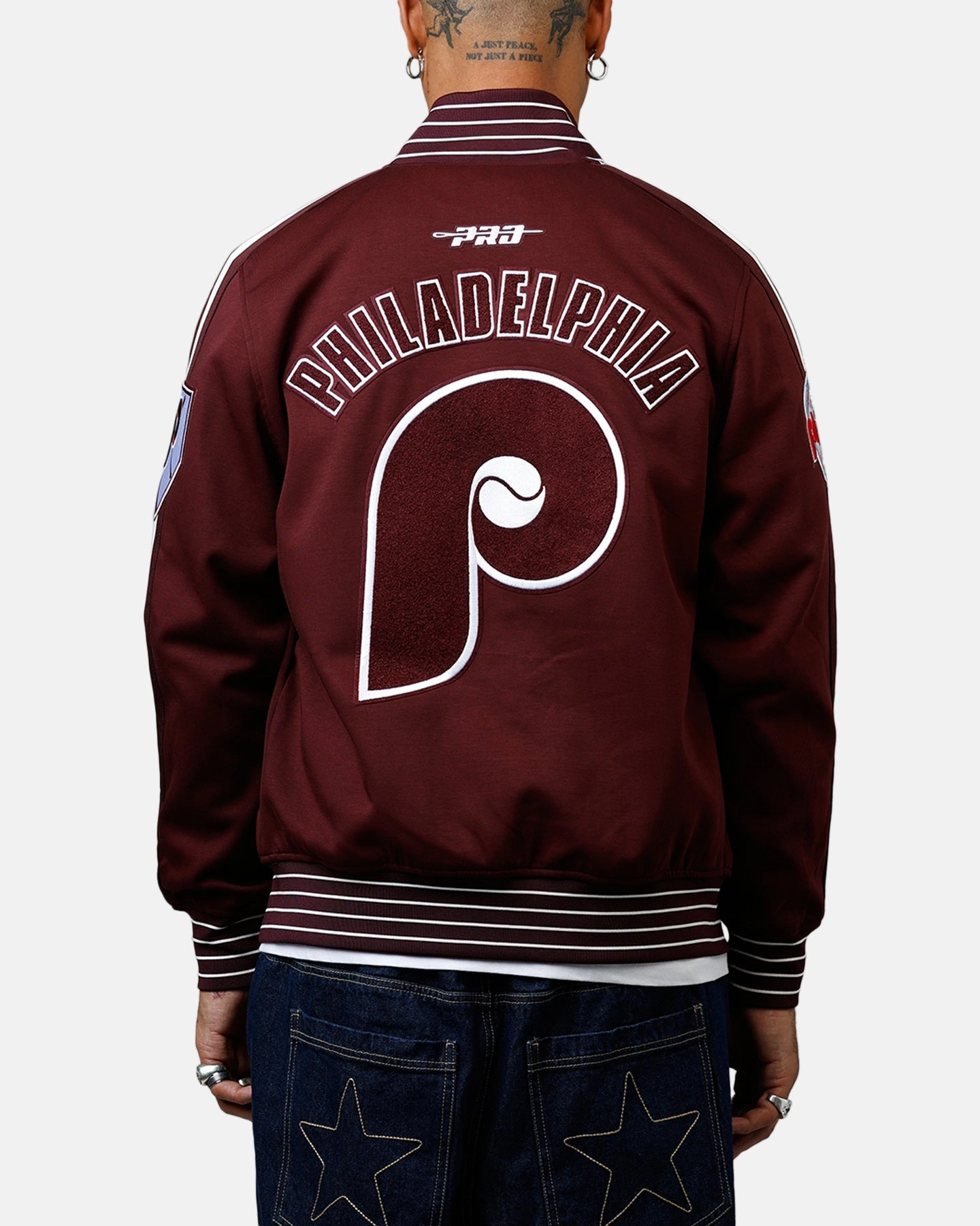 Mild Weather Minimal Daily Fit Pro Standard Philadelphia Phillies Double Knit Jacket Burgundy