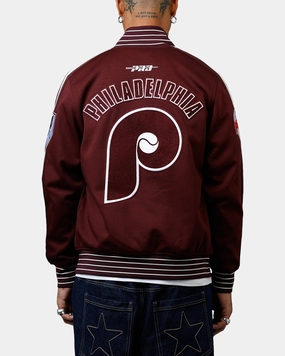 Mild Weather Minimal Daily Fit Pro Standard Philadelphia Phillies Double Knit Jacket Burgundy
