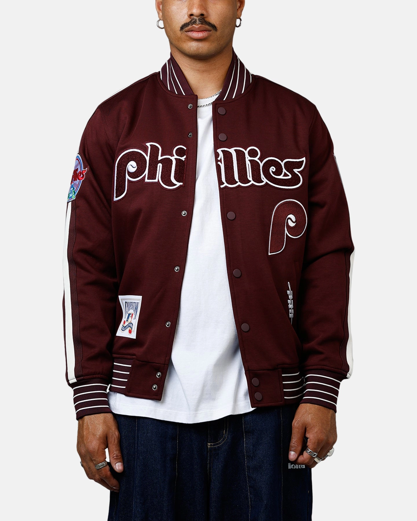 City Style Pro Standard Philadelphia Phillies Double Knit Jacket Burgundy