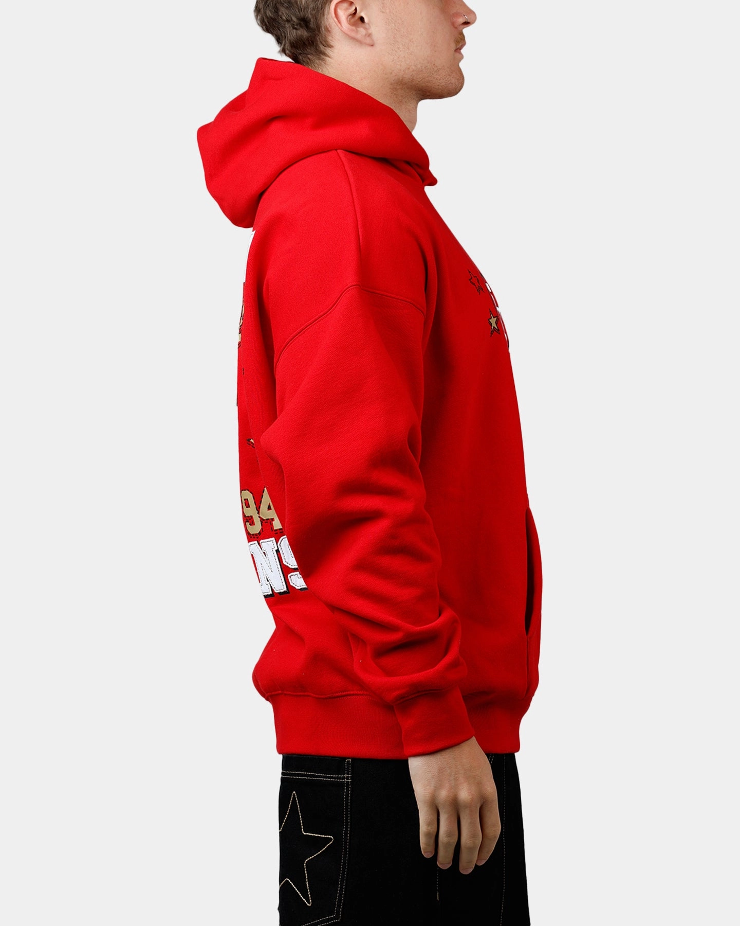 Pro Standard San Francisco 49ers Kickoff Hoodie Red FrictionResistant Edges NonPill Surface Treatment