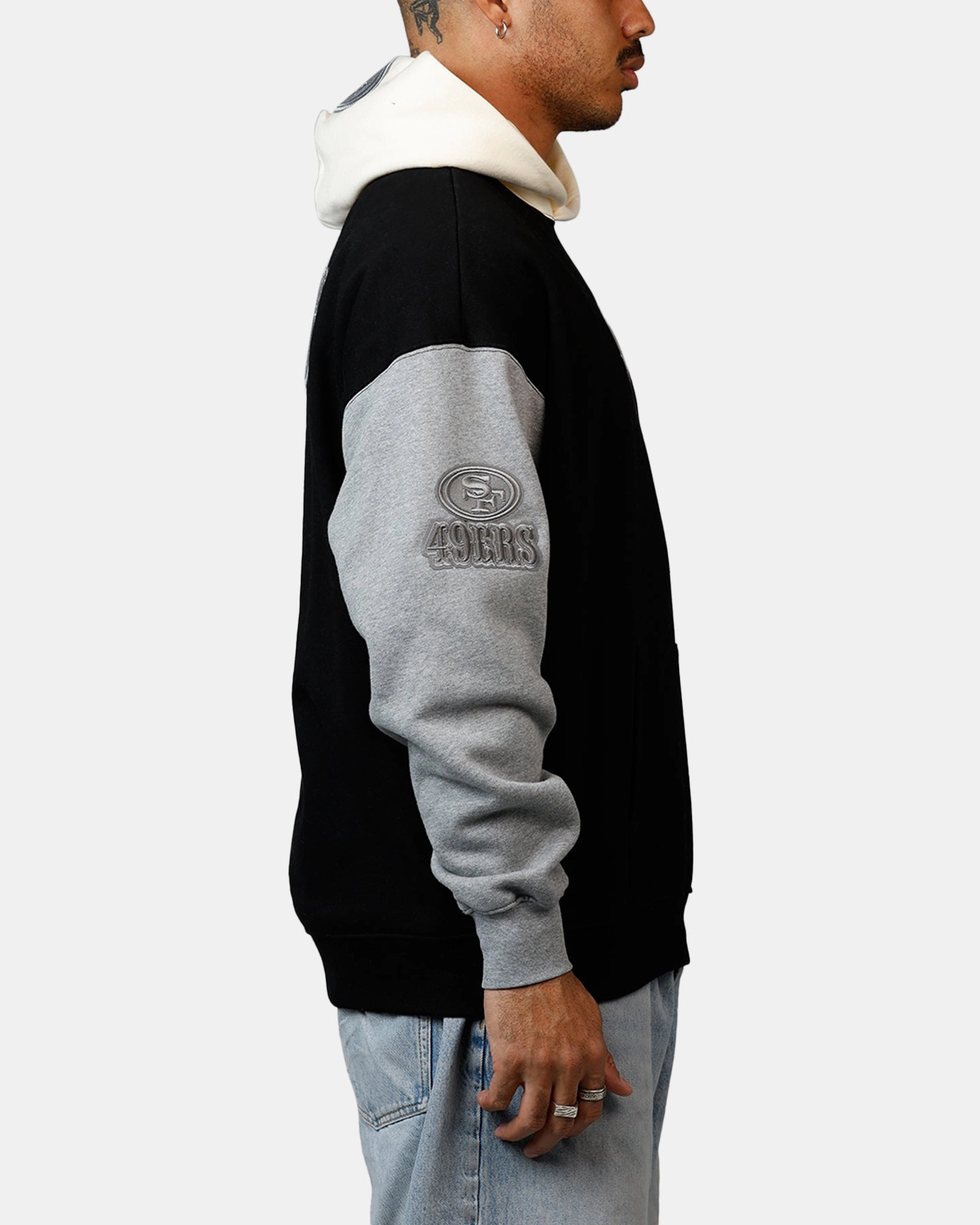 Sporty Hoodie Pro Standard San Francisco 49ers Reverse French Terry Hoodie Black/Grey