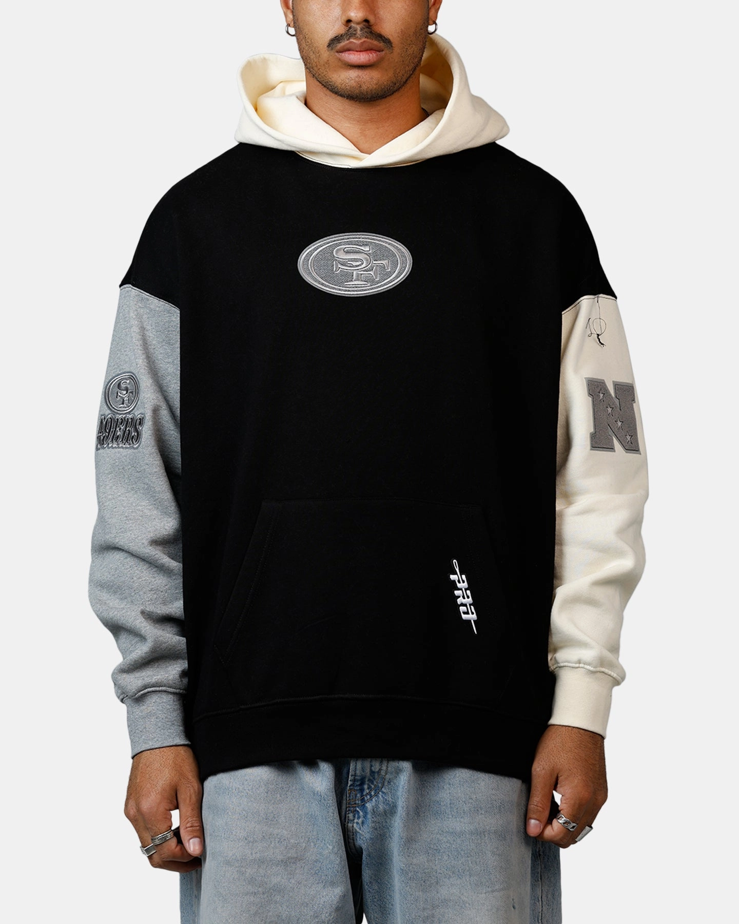 Pro Standard San Francisco 49ers Reverse French Terry Hoodie Black/Grey Comfy Layer