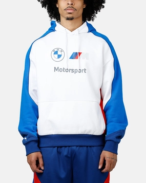 Puma X BMW MMS Hoodie White/Blue Multi Panel Design