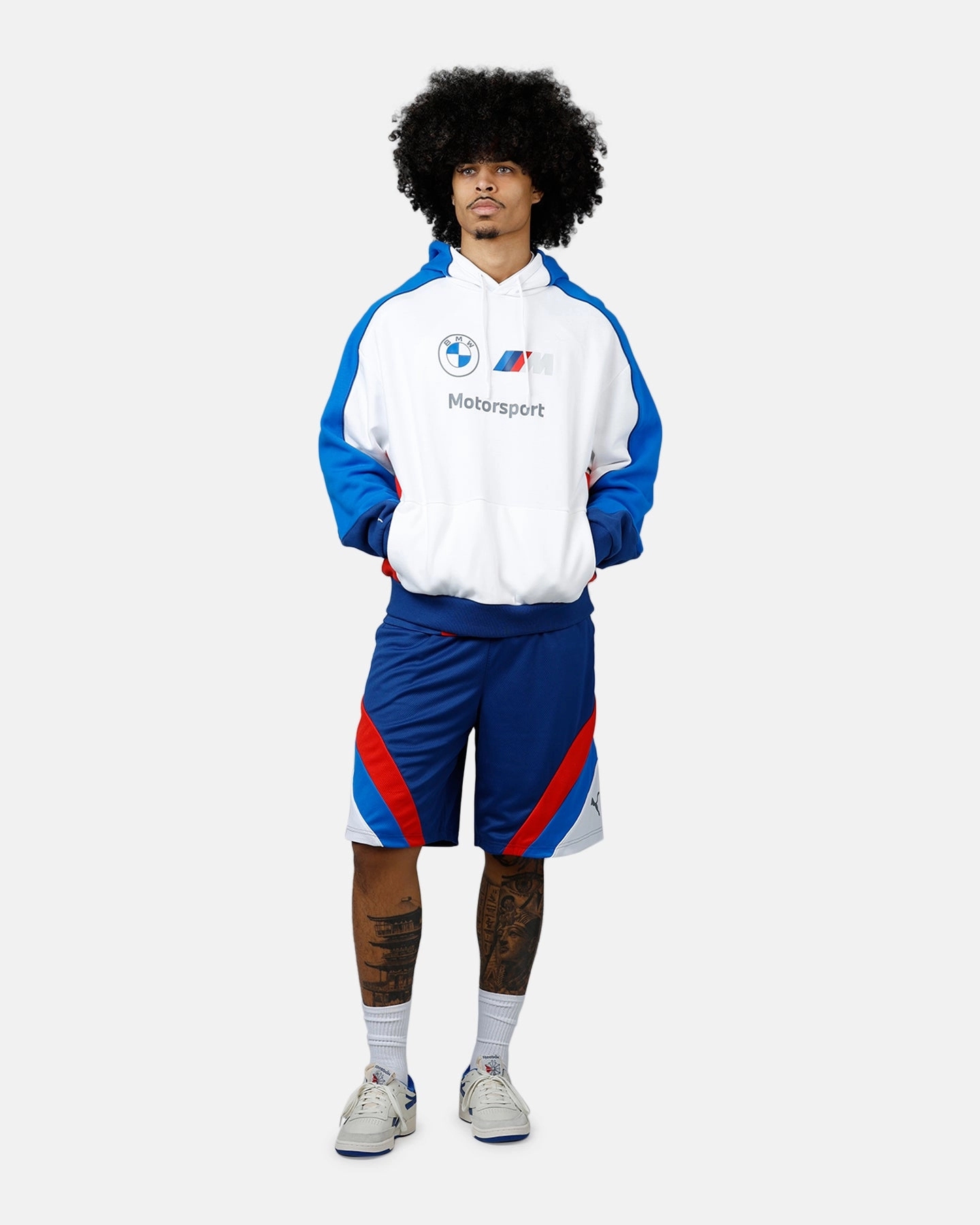 Puma X BMW MMS Hoodie White/Blue Circular Knit