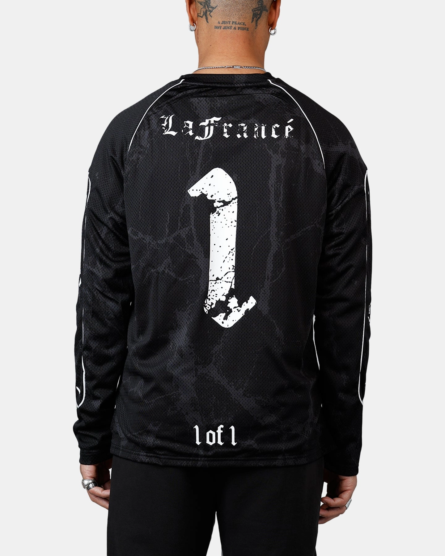 Stretchable Knit Versatile Layering Puma x Lamelo Ball LaFranc?? Written In Chrome Moto Jersey Black