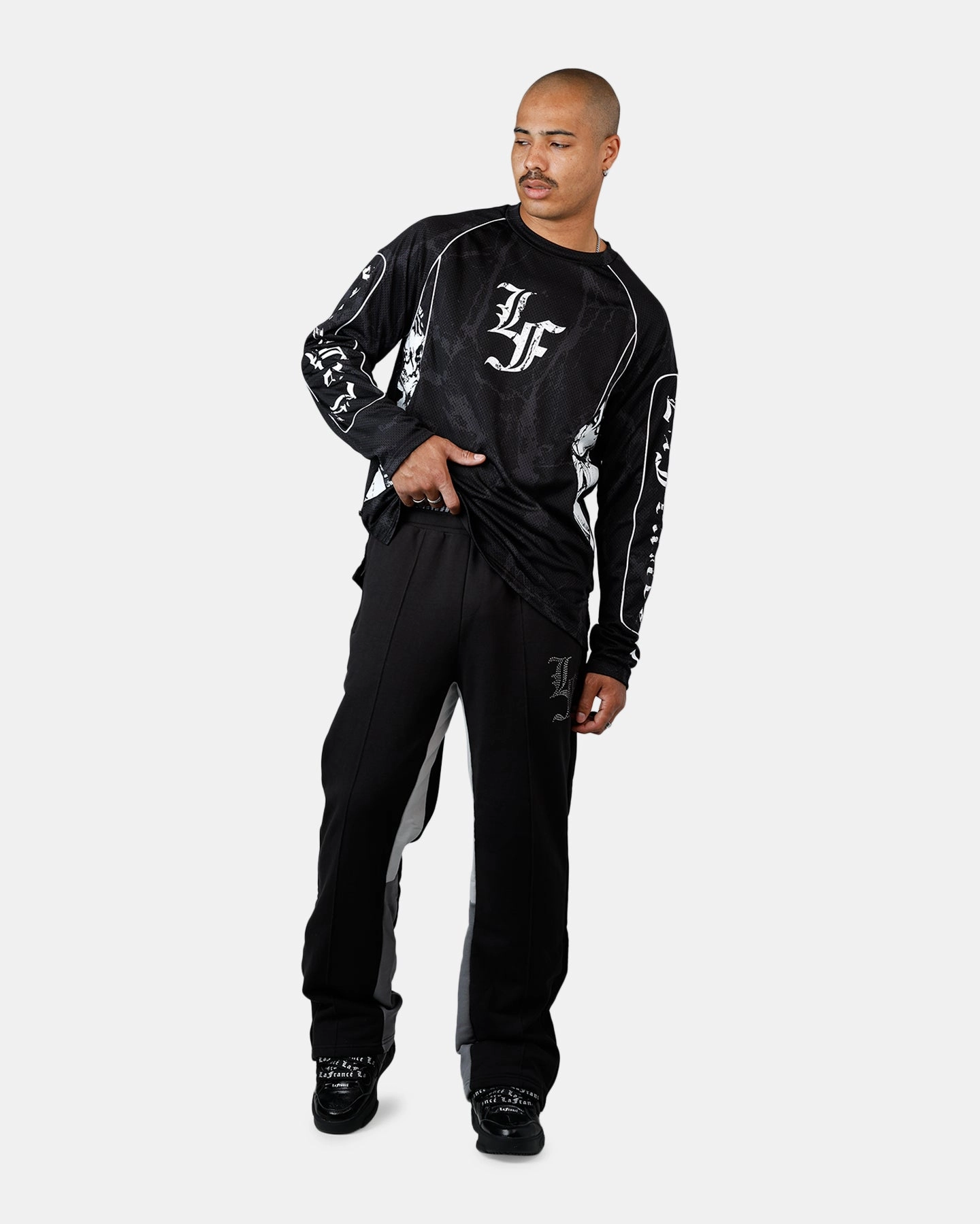 FlexibleMobility Reinforced Shoulder Seams Puma x Lamelo Ball LaFranc?? Written In Chrome Moto Jersey Black