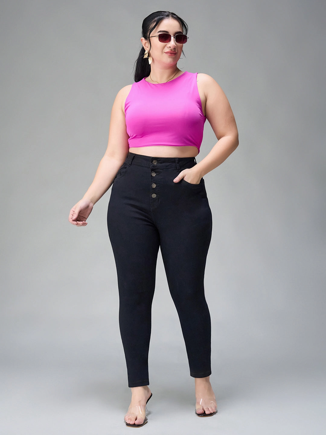 24/7 Comfort Black Skinny-Fit High-Rise Stretchable Denim Jeans Relaxed Style Work Ready Outdoor Enthusiast Style Element