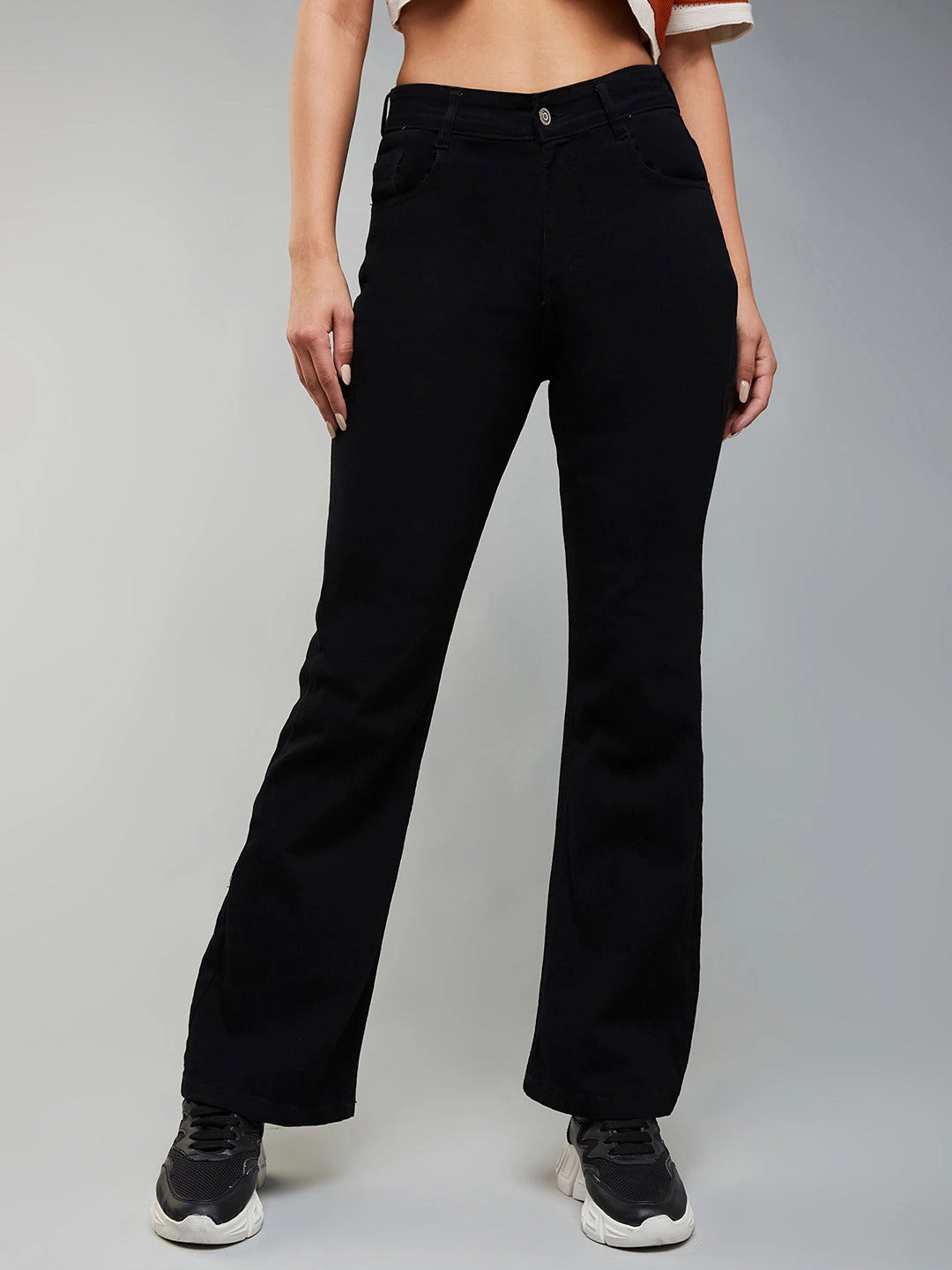 CHASEstretch? Black Bootcut High-Rise Stretchable Denim Jeans Minimalist Traveler Gear Bold Look
