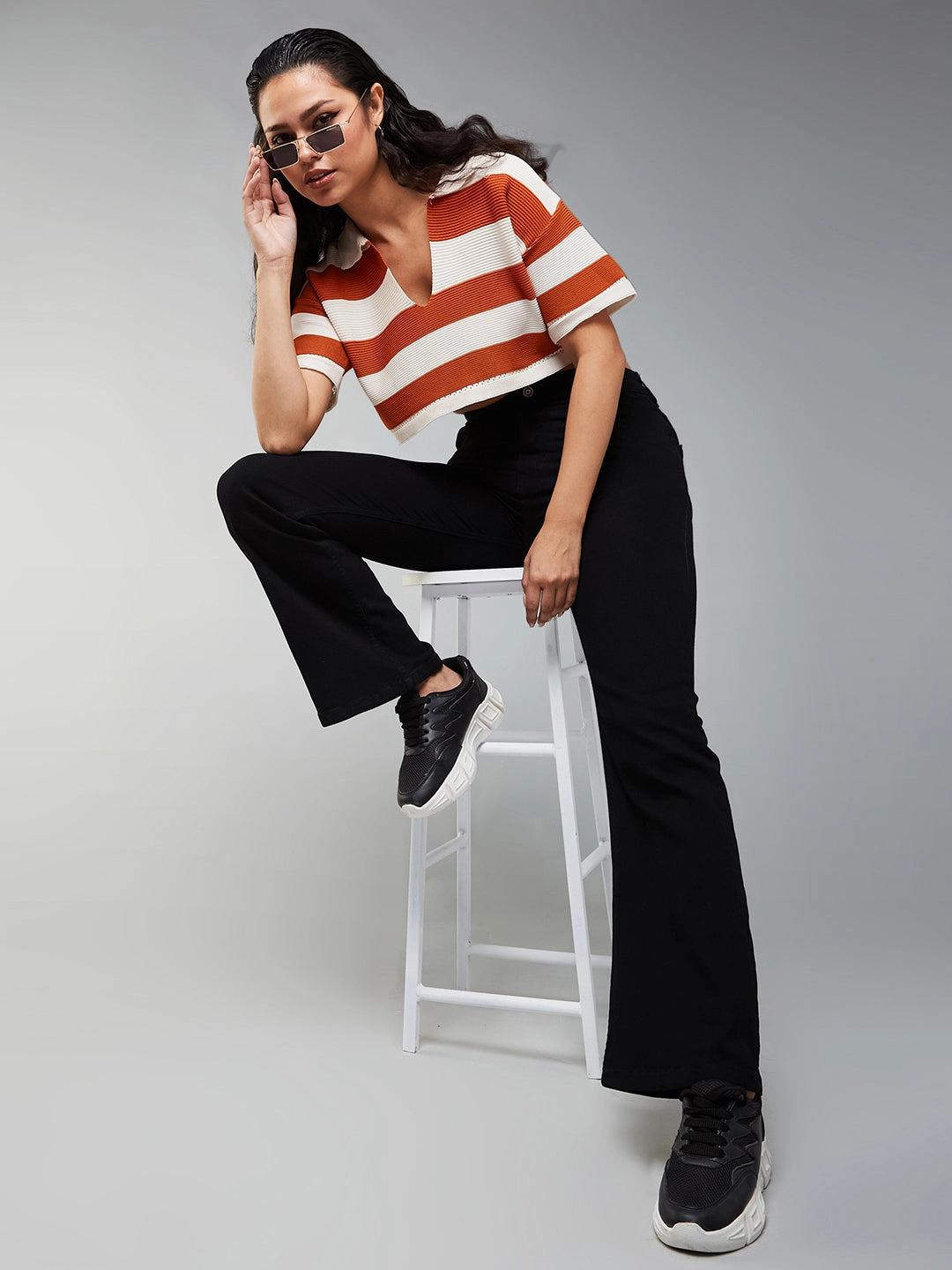 CHASEstretch? Black Bootcut High-Rise Stretchable Denim Jeans Elegant Urban Explorer Athlete Fit