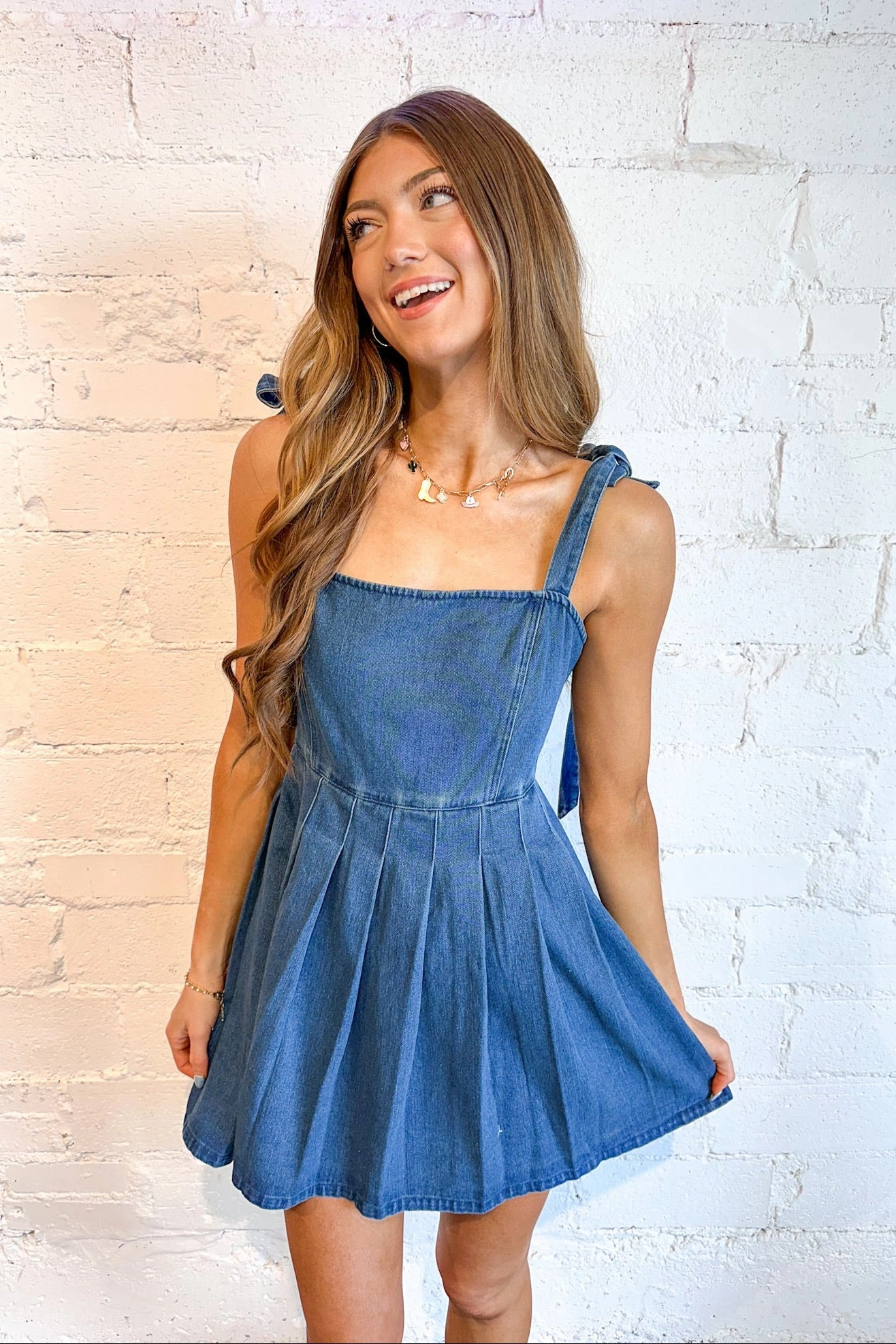 Day Romance Lightweight Layer Blue Bloom Dress